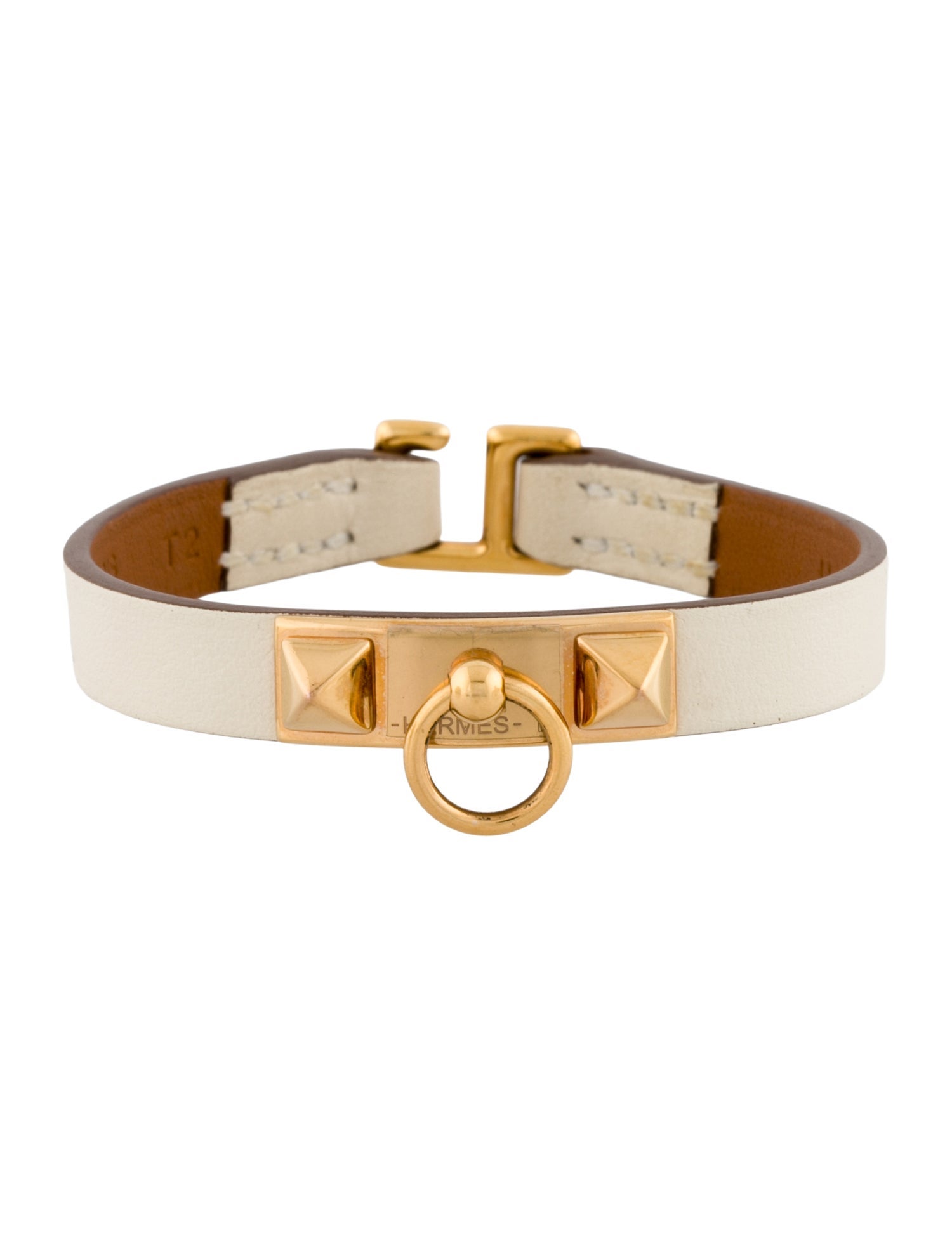 Hermès Leather Rivale Mini Wrap Bracelet