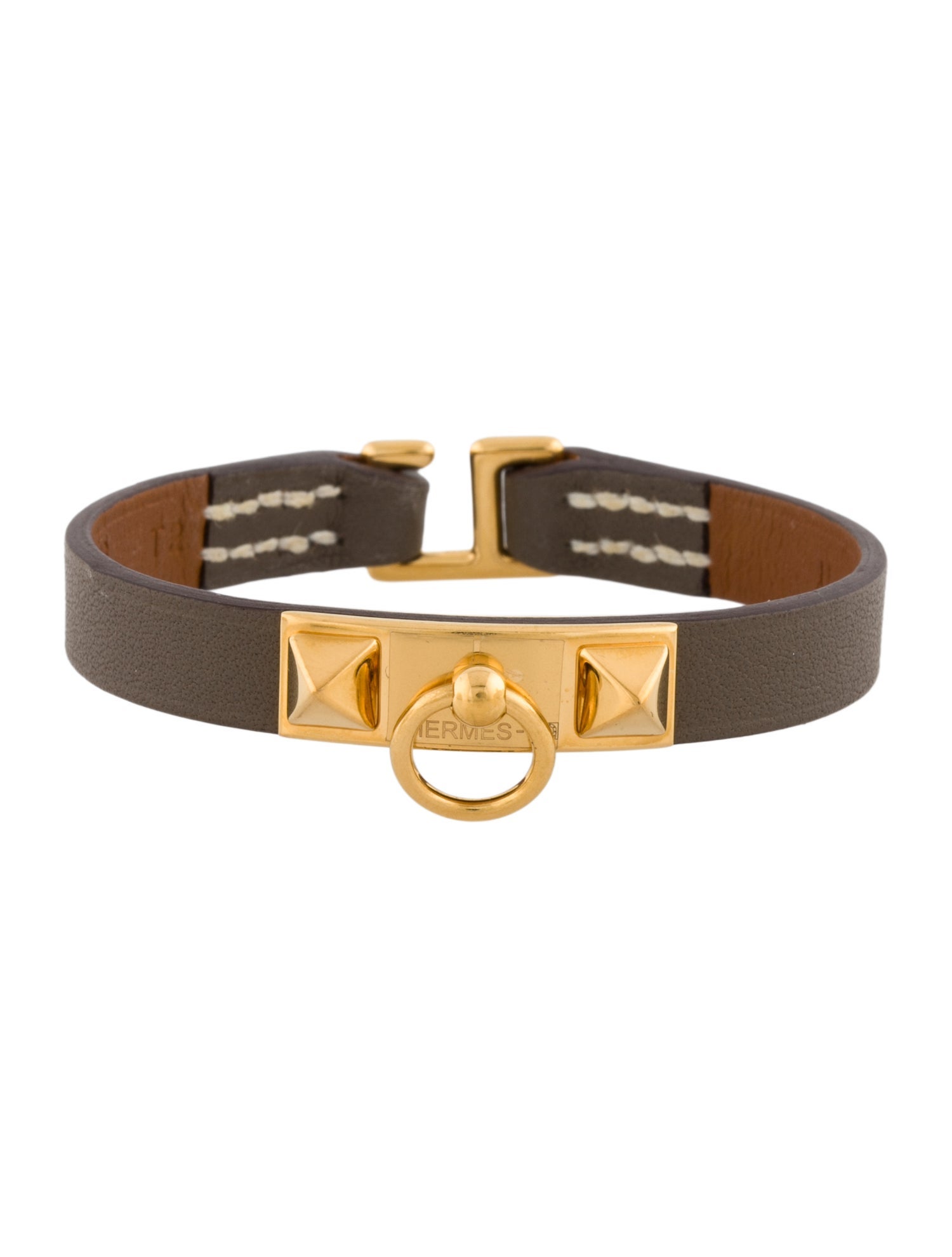 Hermès Leather Rivale Mini Wrap Bracelet