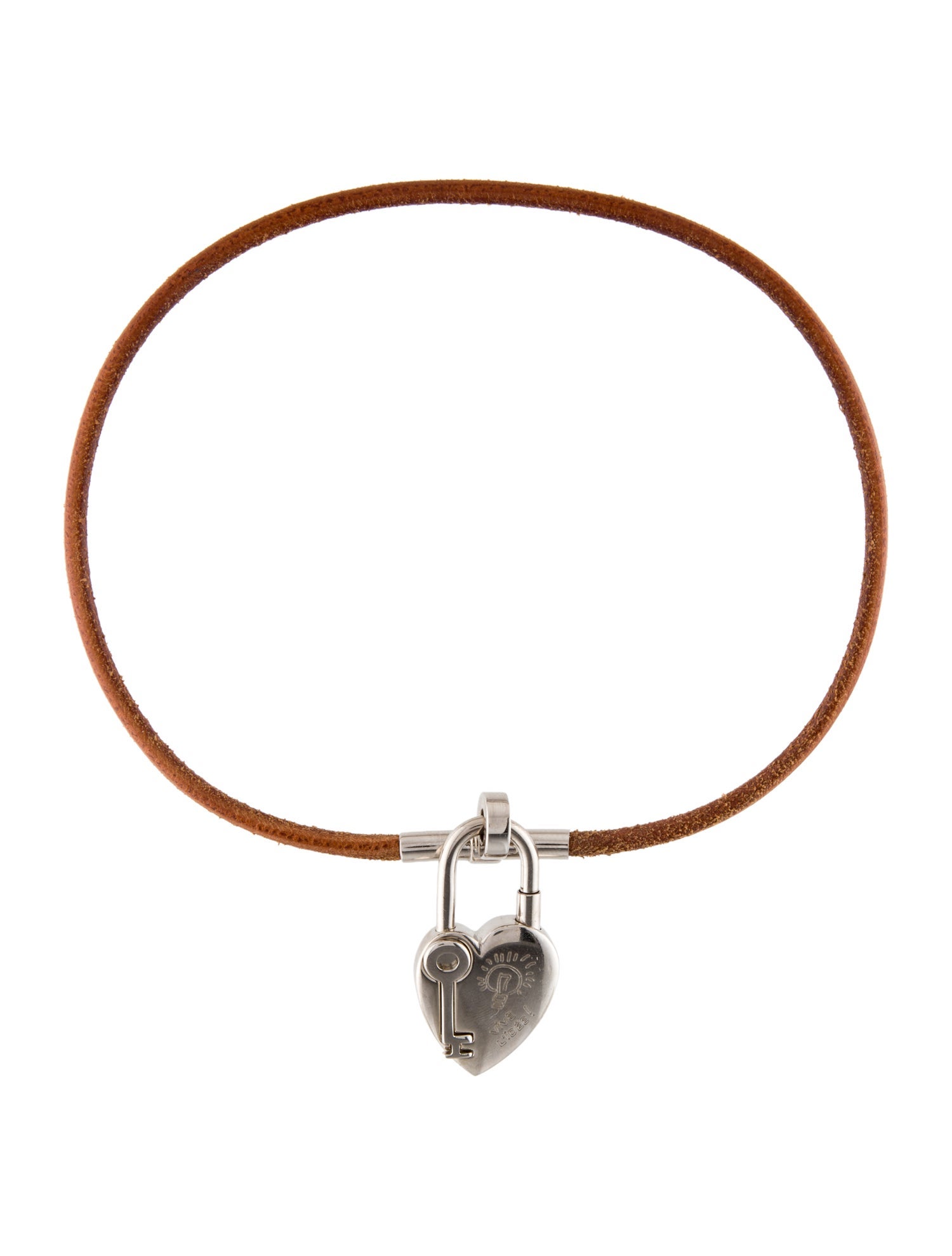 Hermès Vive L'Idee Heart Padlock Choker Necklace