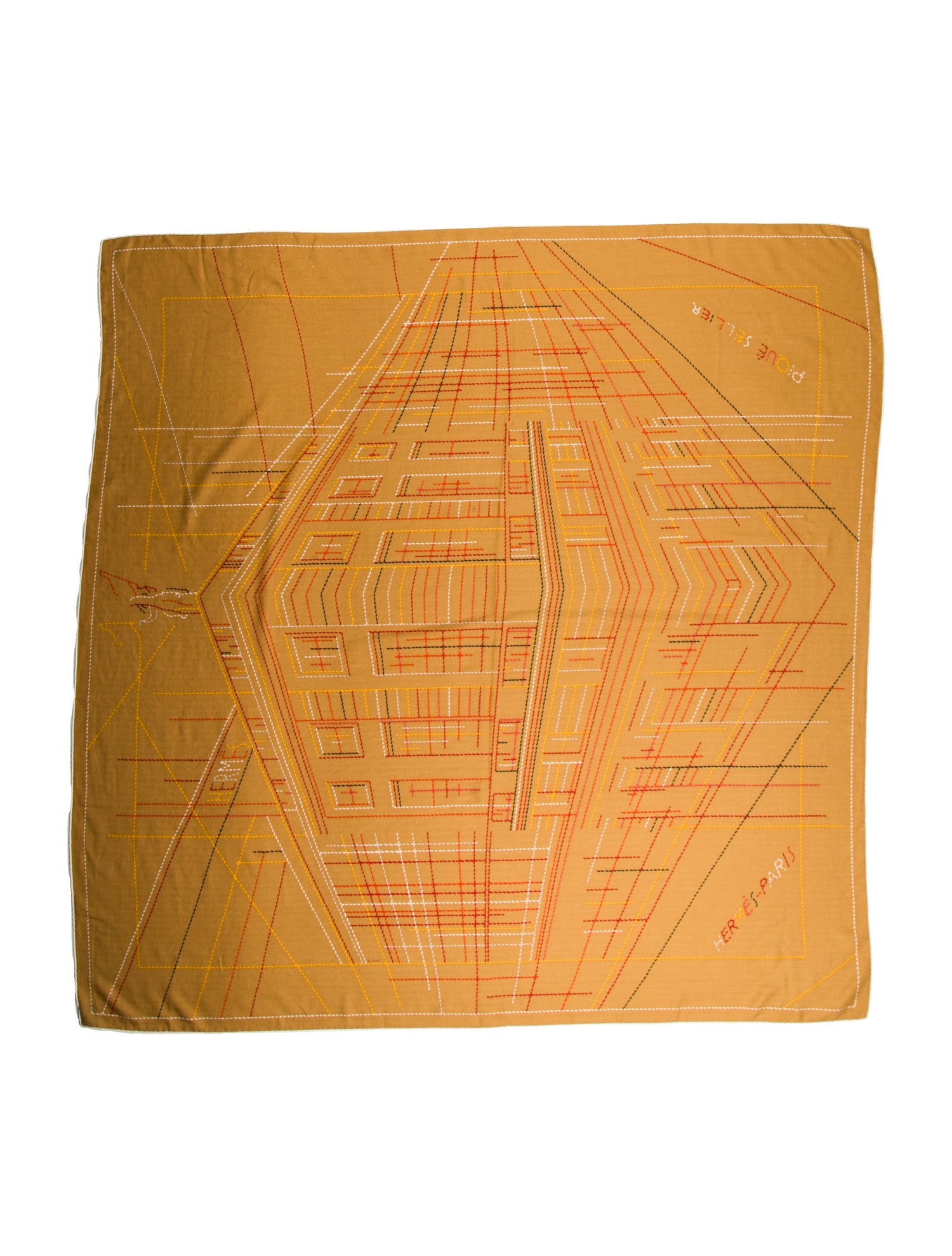 Hermès Pique Sellier Cashmere Shawl