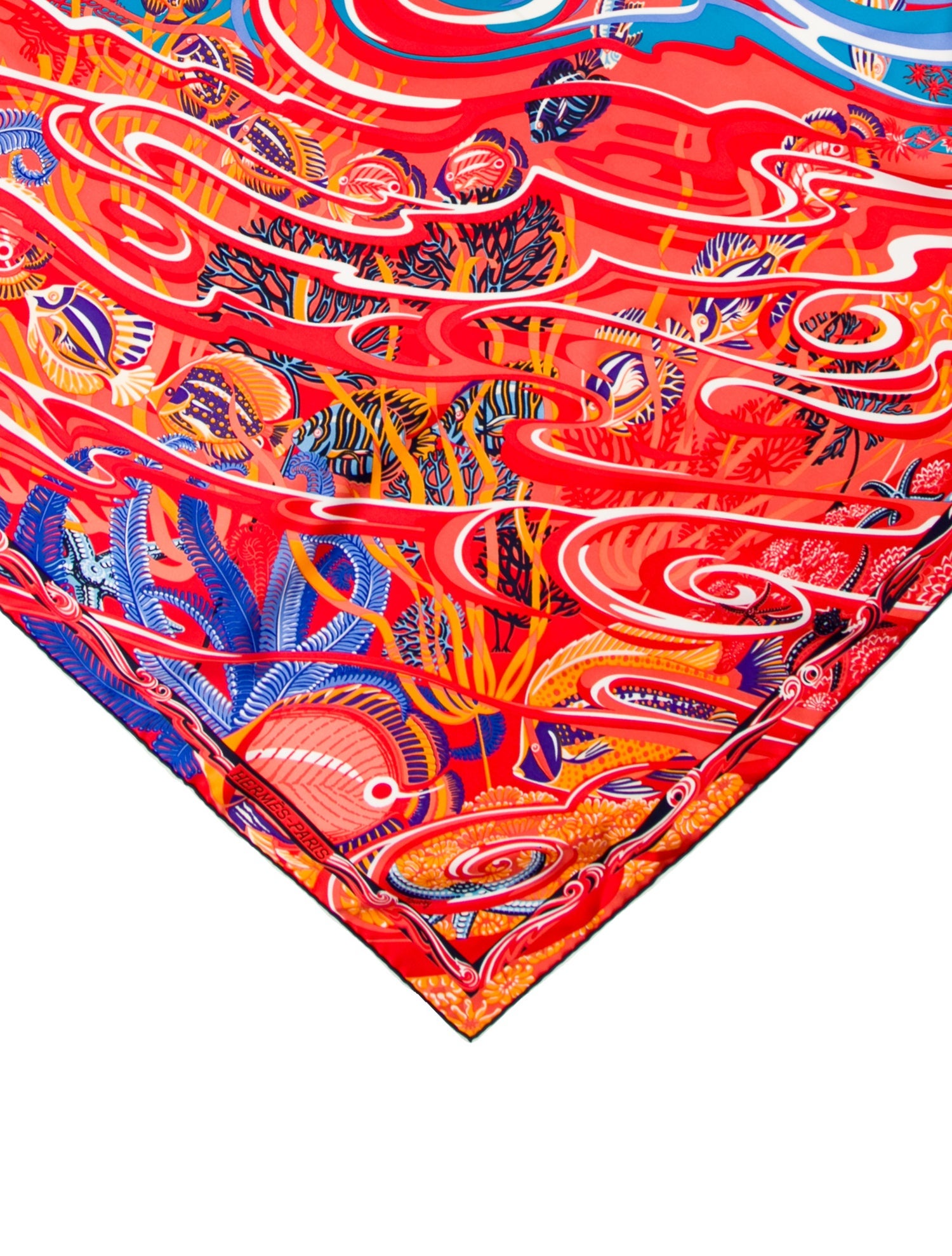 Hermès De La Mer Au Ciel Silk Scarf