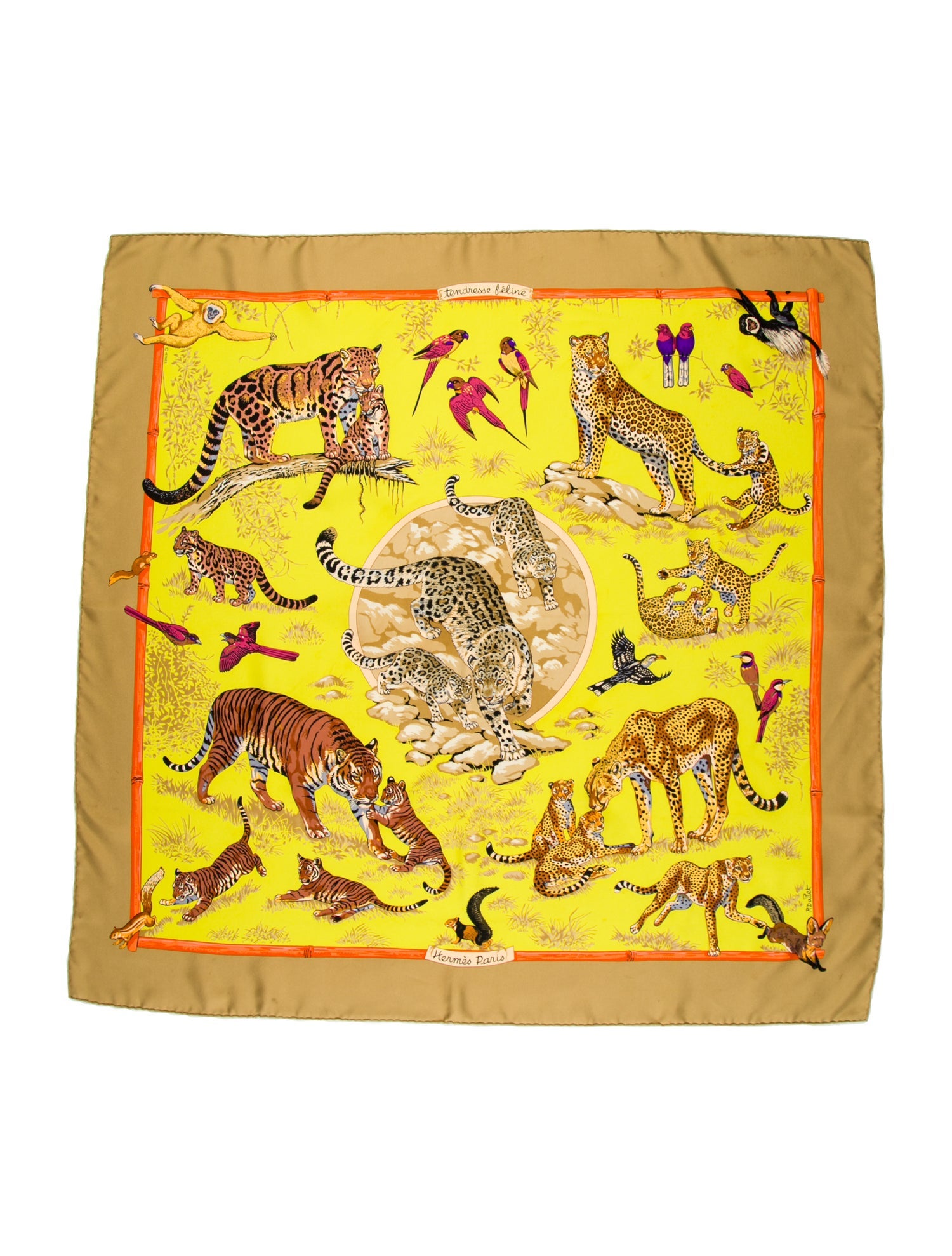 Hermès Tendresse Féline Silk Scarf