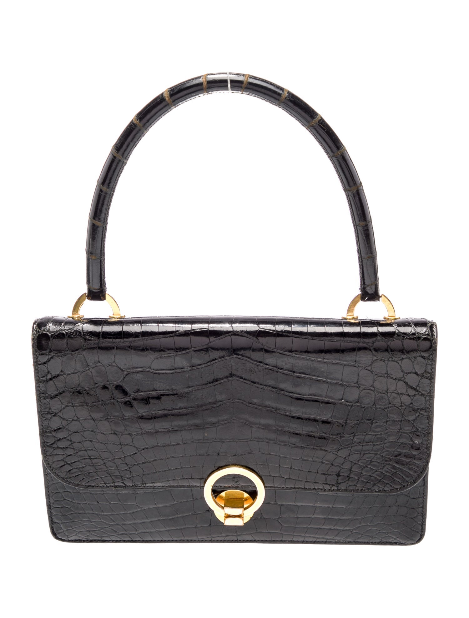 Hermès Shiny Porosus Crocodile Sac Ring