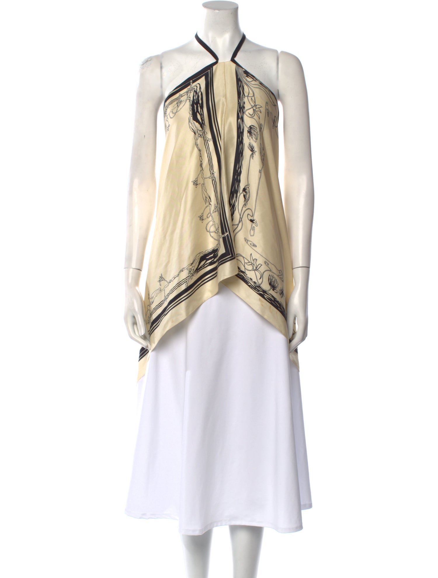 Hermès Silk V-Neck Tunic