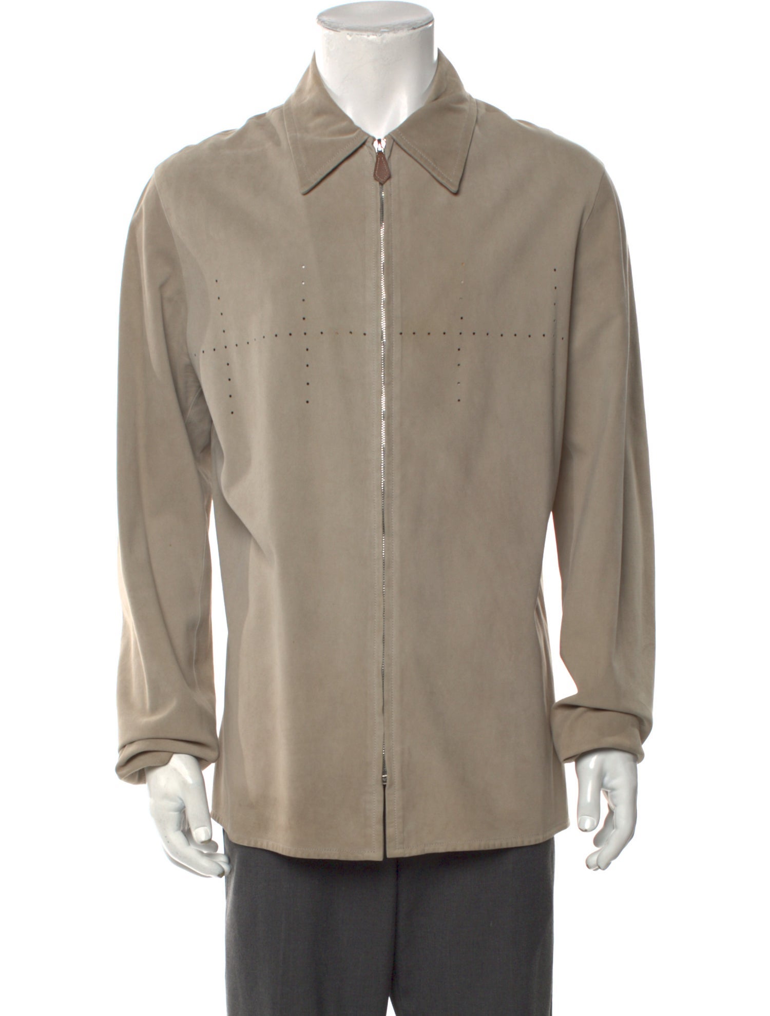 Hermès Suede Long Sleeve Shirt