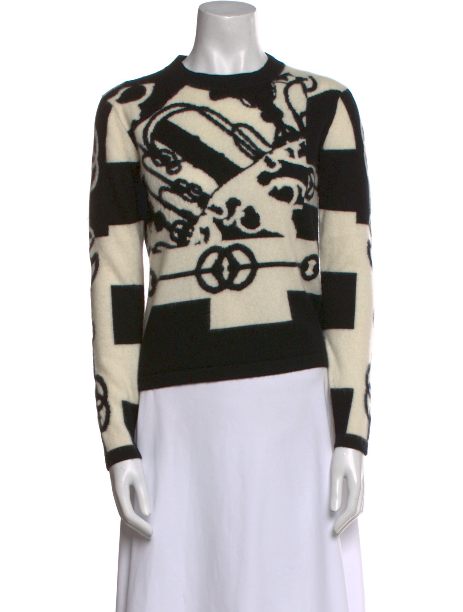Hermès Printed Crew Neck Sweater