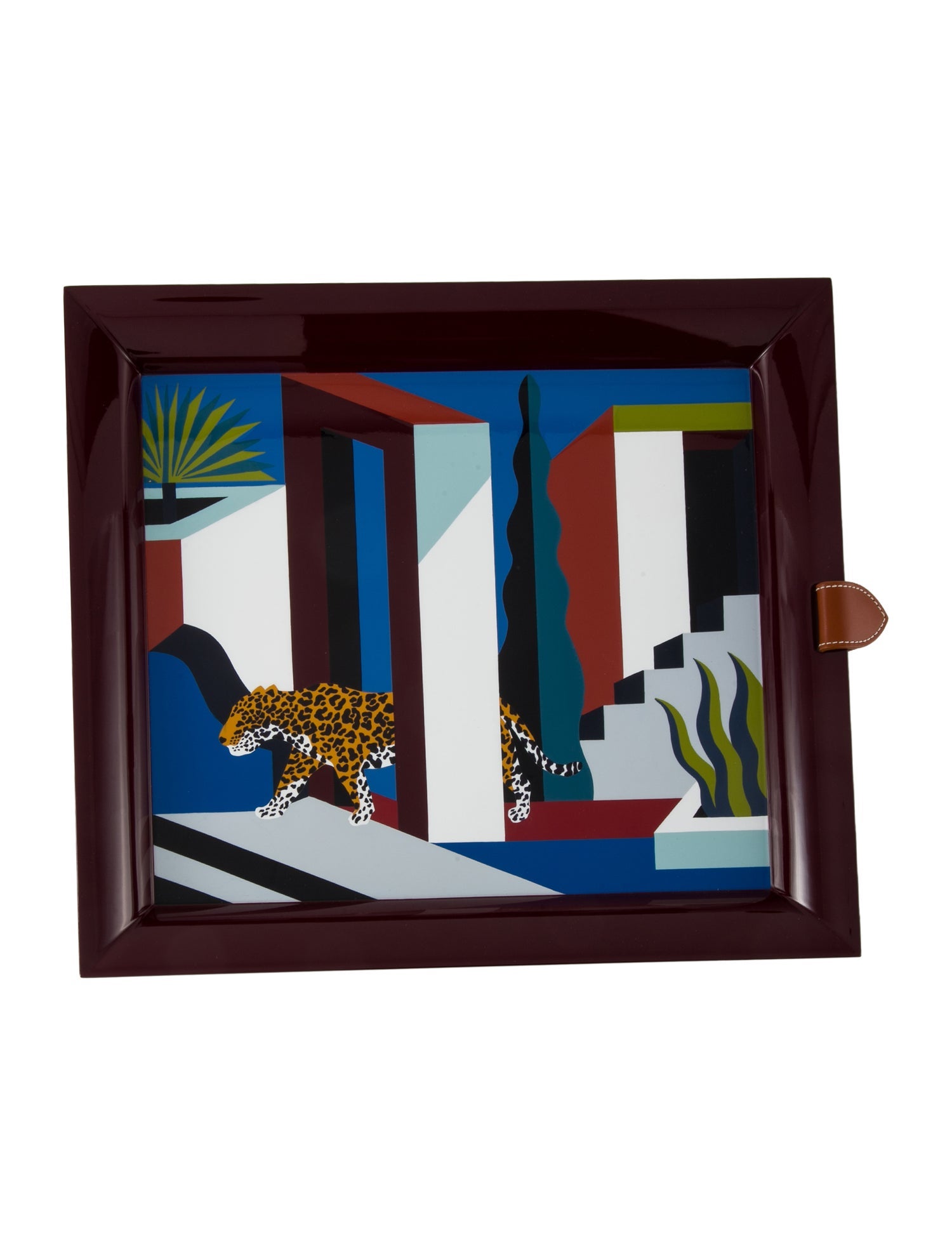Hermès Atrium Jaguar Dans Un Jardin Mexicain Tray