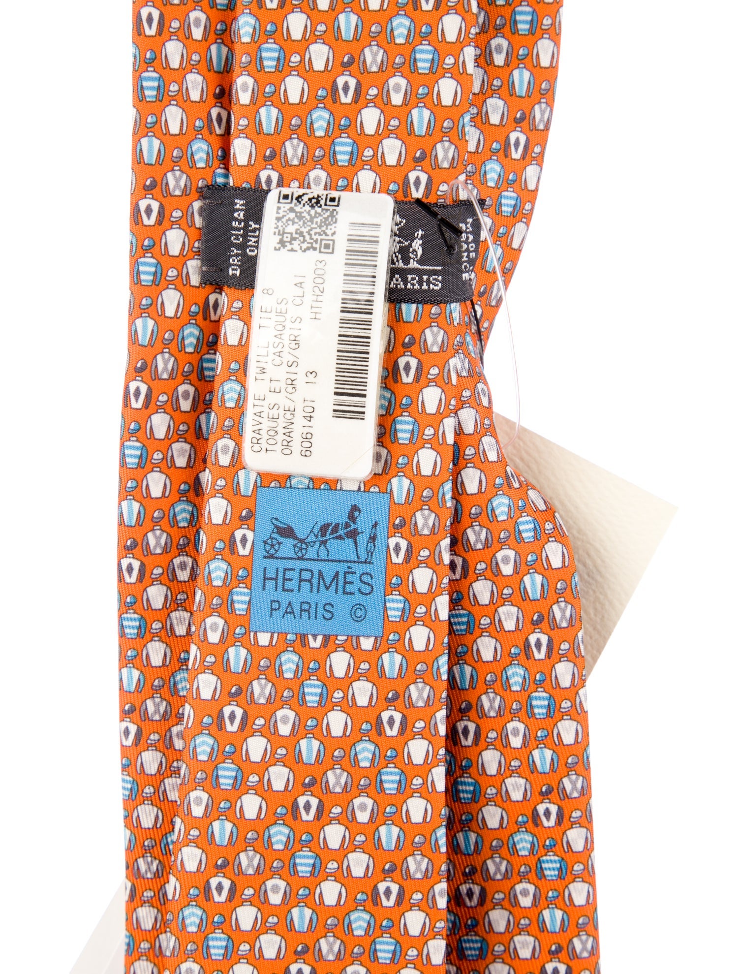 Hermès pattern print tie w/Tags