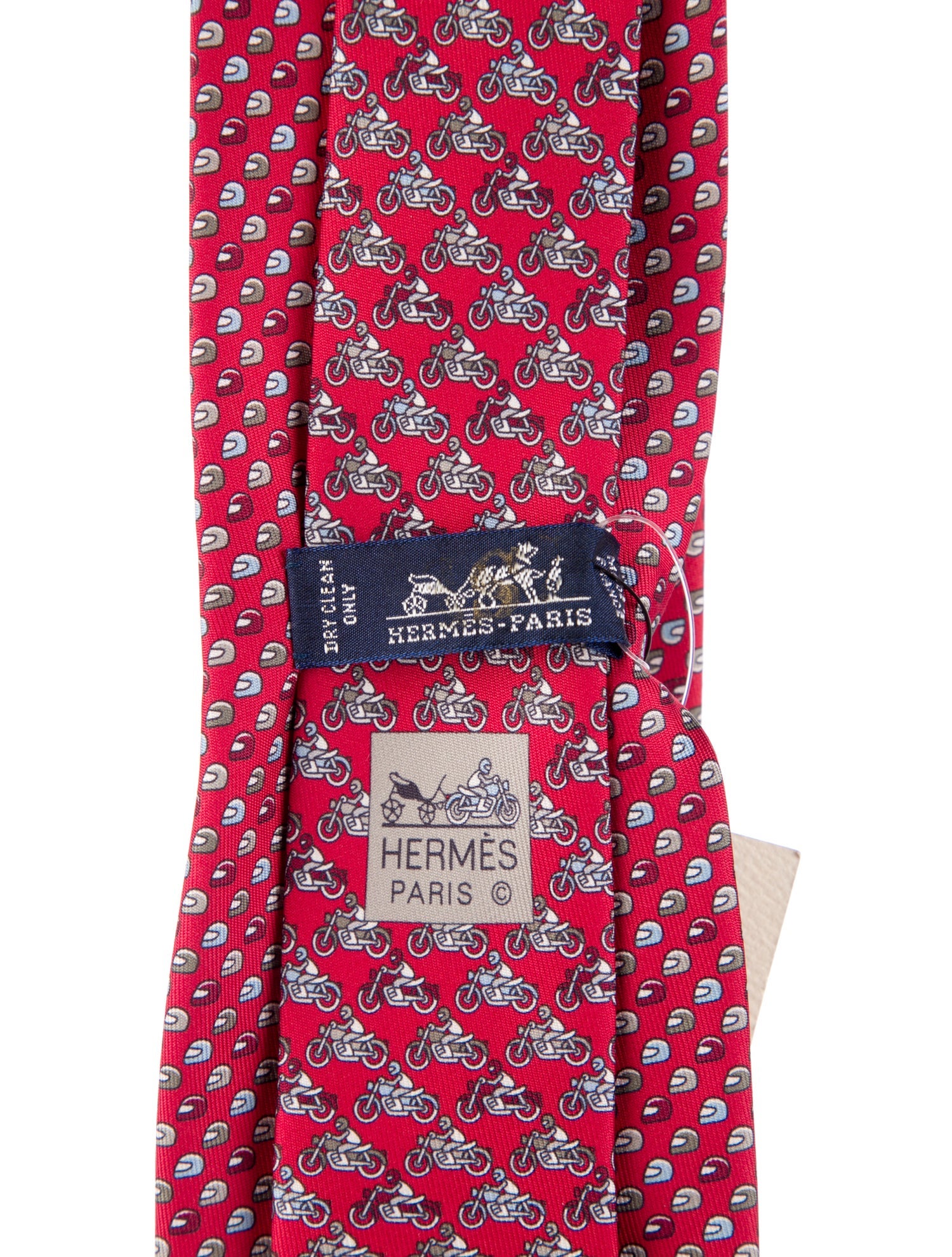 Hermès pattern print tie w/Tags