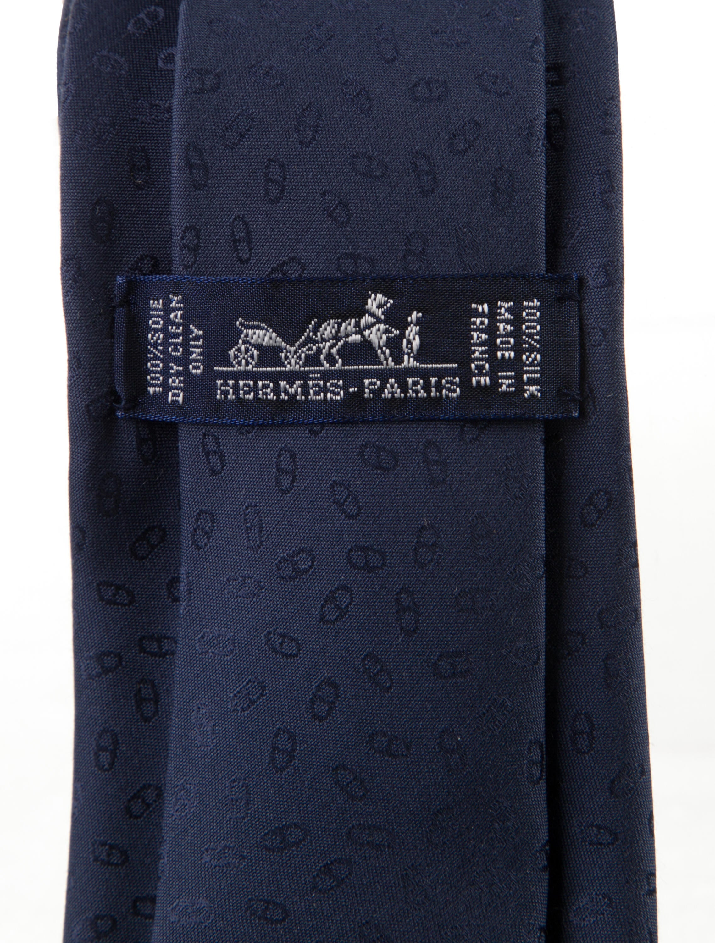 Hermès Faconnee Maillons Tie