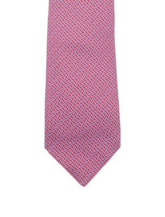 Hermès pattern silk tie