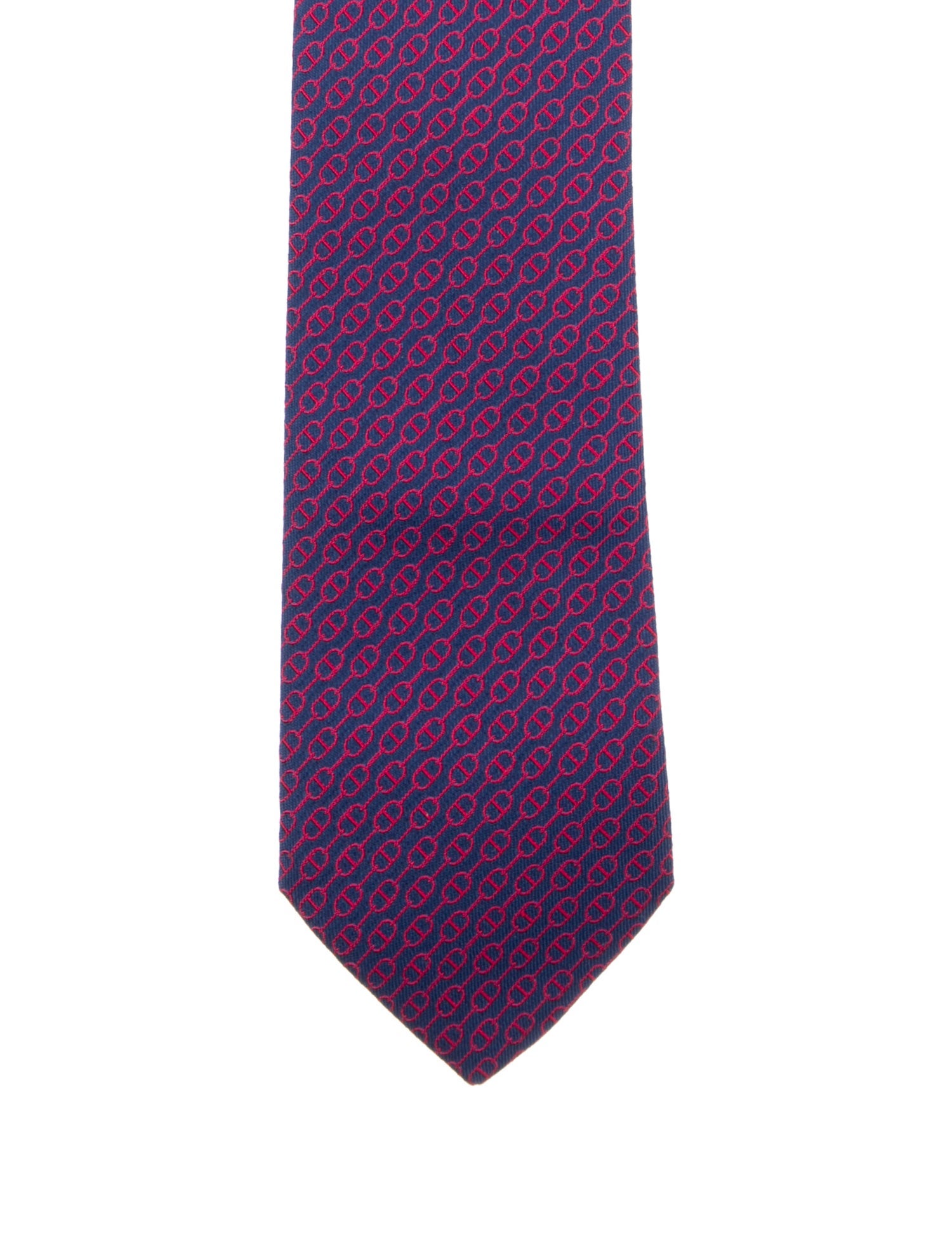 Hermès pattern silk tie