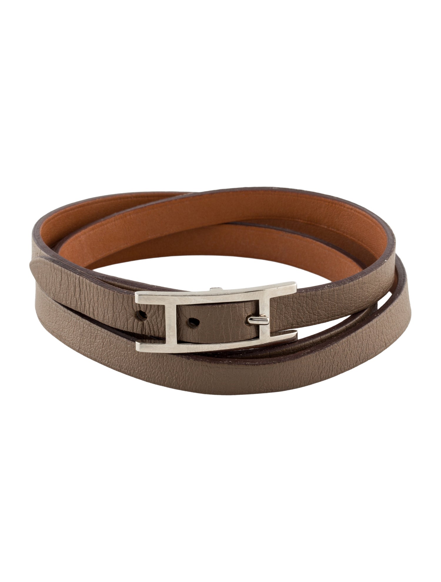 Hermès Vintage Leather Hapi 3 Grand Wrap Bracelet