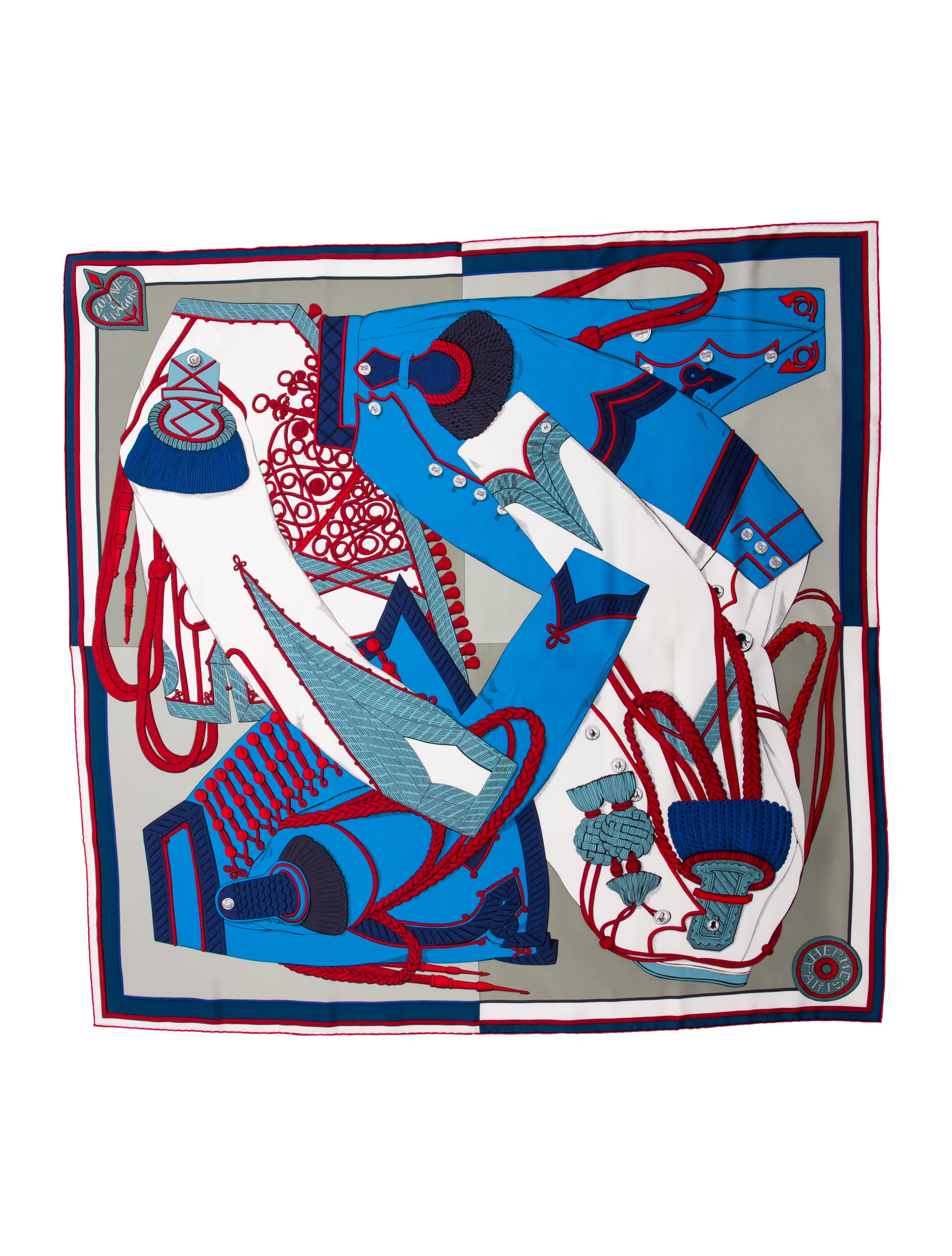 Hermès Zouaves et Dragons Silk Scarf w/ Tags