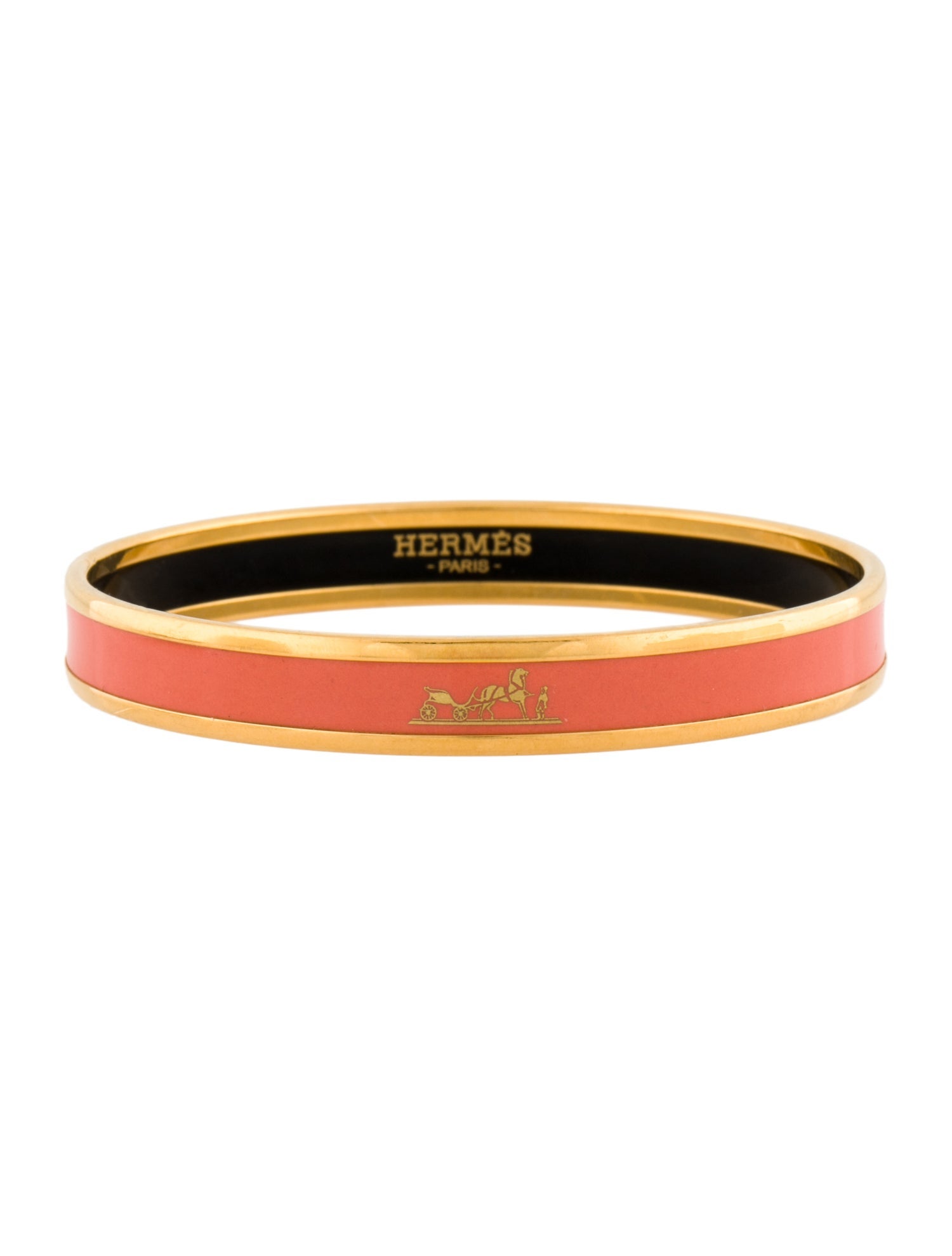 Hermès Narrow Calèche Enamel Bangle