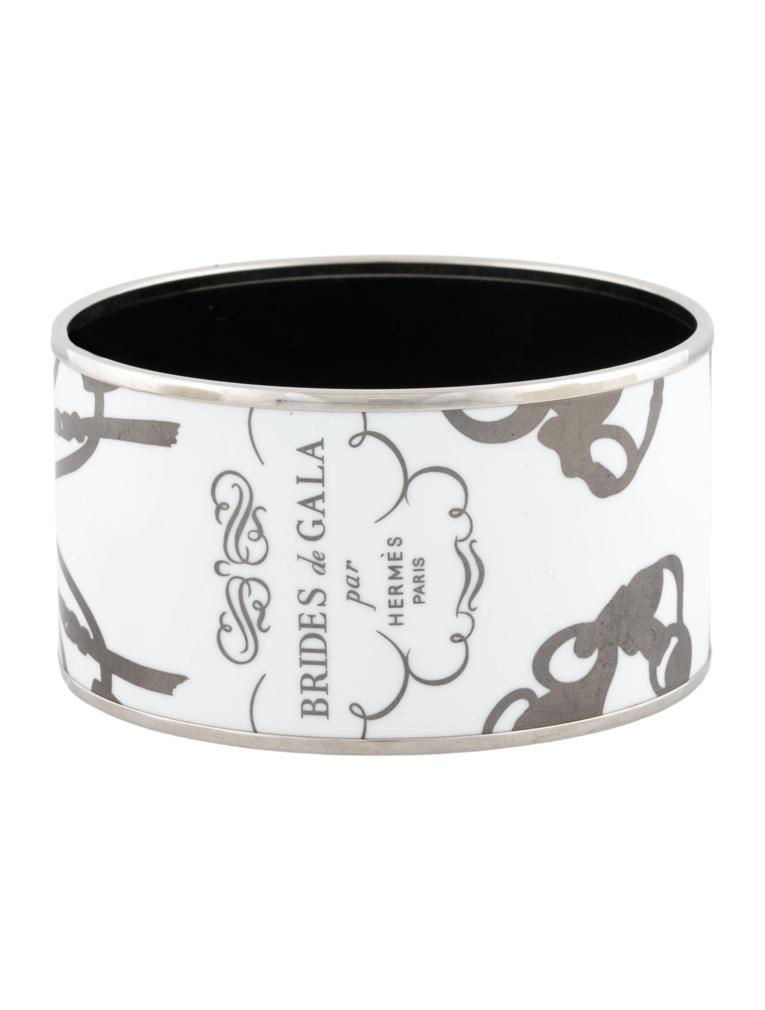 Hermès Brides de Gala Extra Wide Enamel Bangle Bracelet