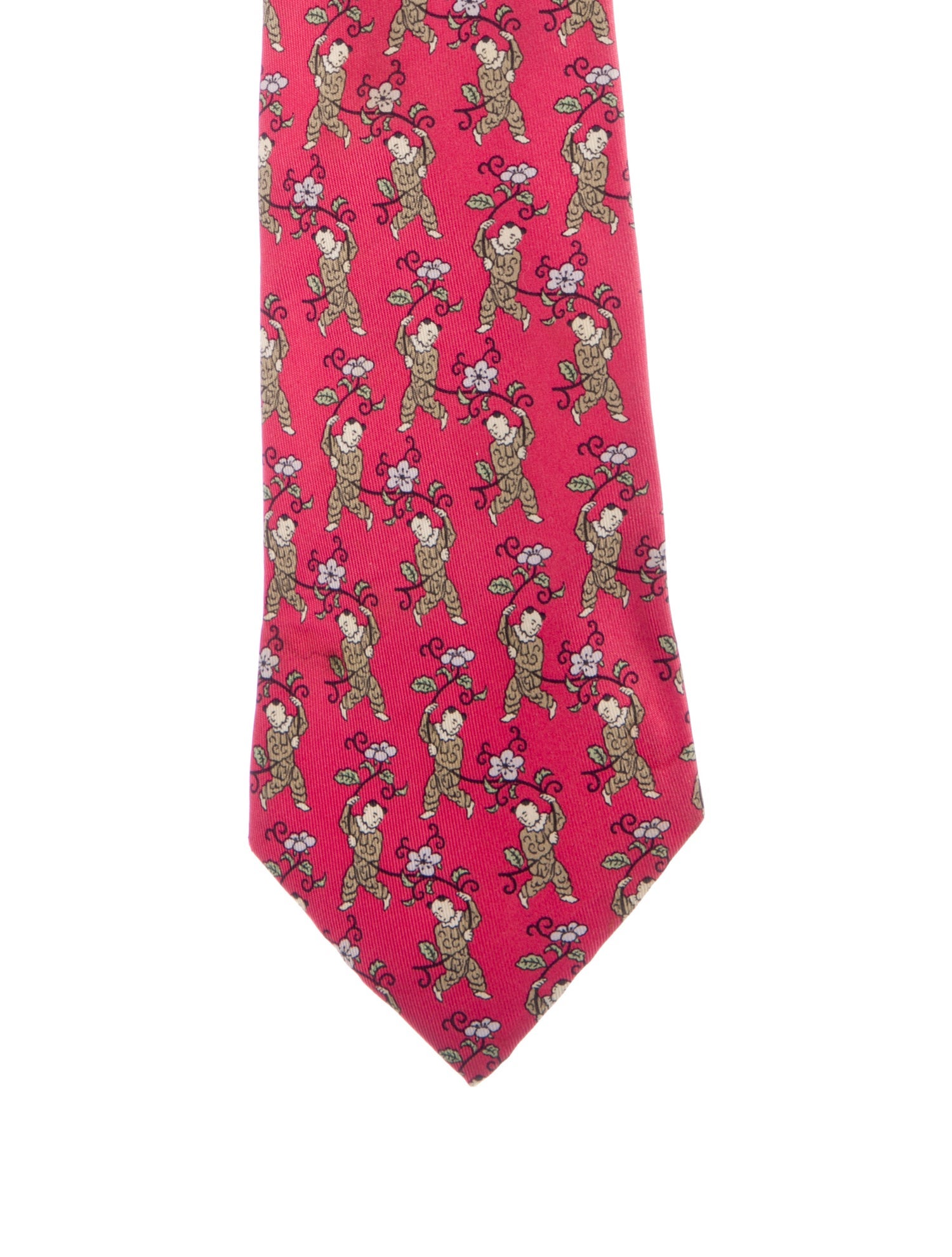 Hermès Silk Printed Tie