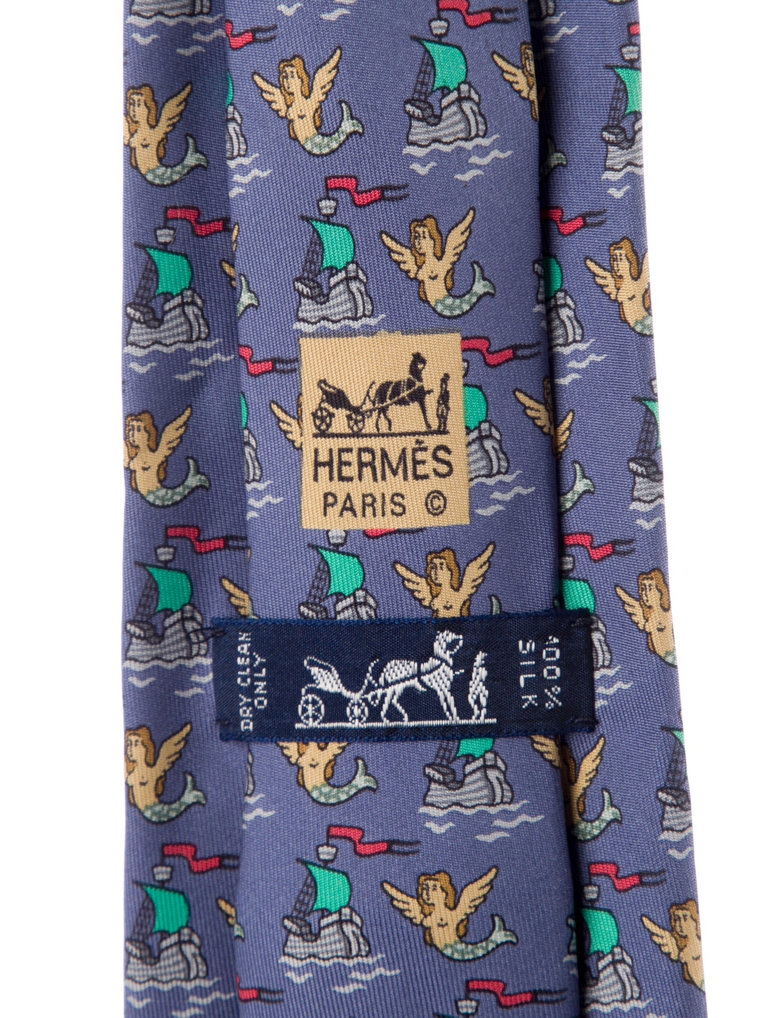 Hermès Silk Printed Tie