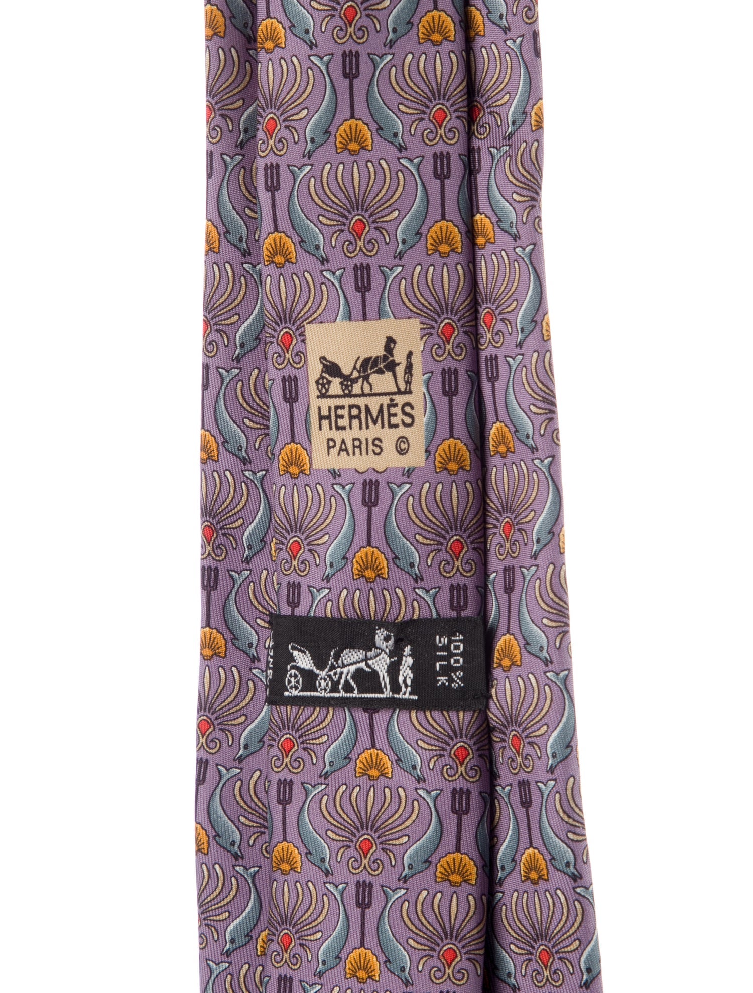 Hermès Silk Printed Tie