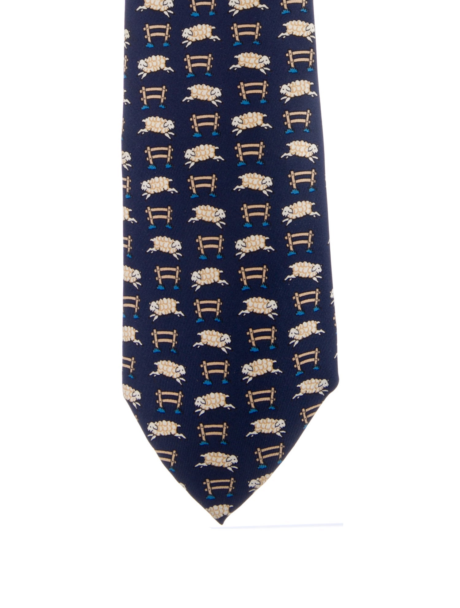 Hermès Silk Printed Tie