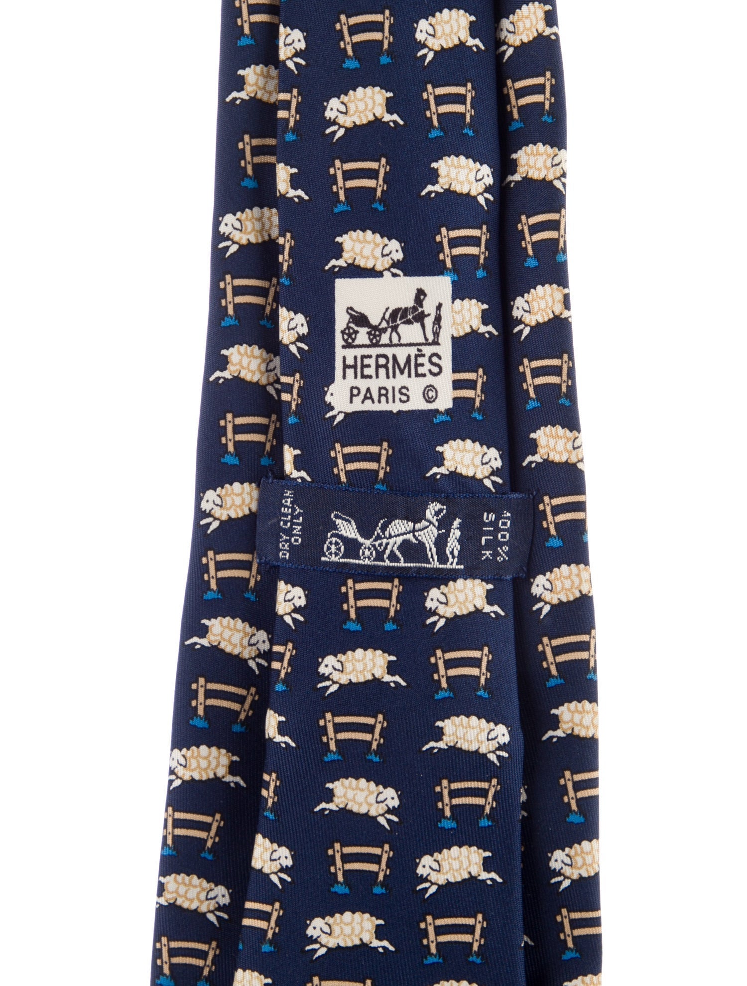 Hermès Silk Printed Tie