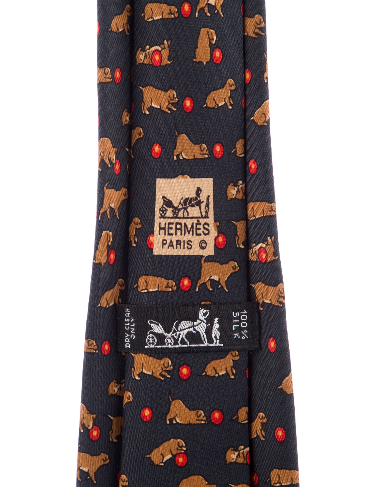 Hermès Silk Printed Tie