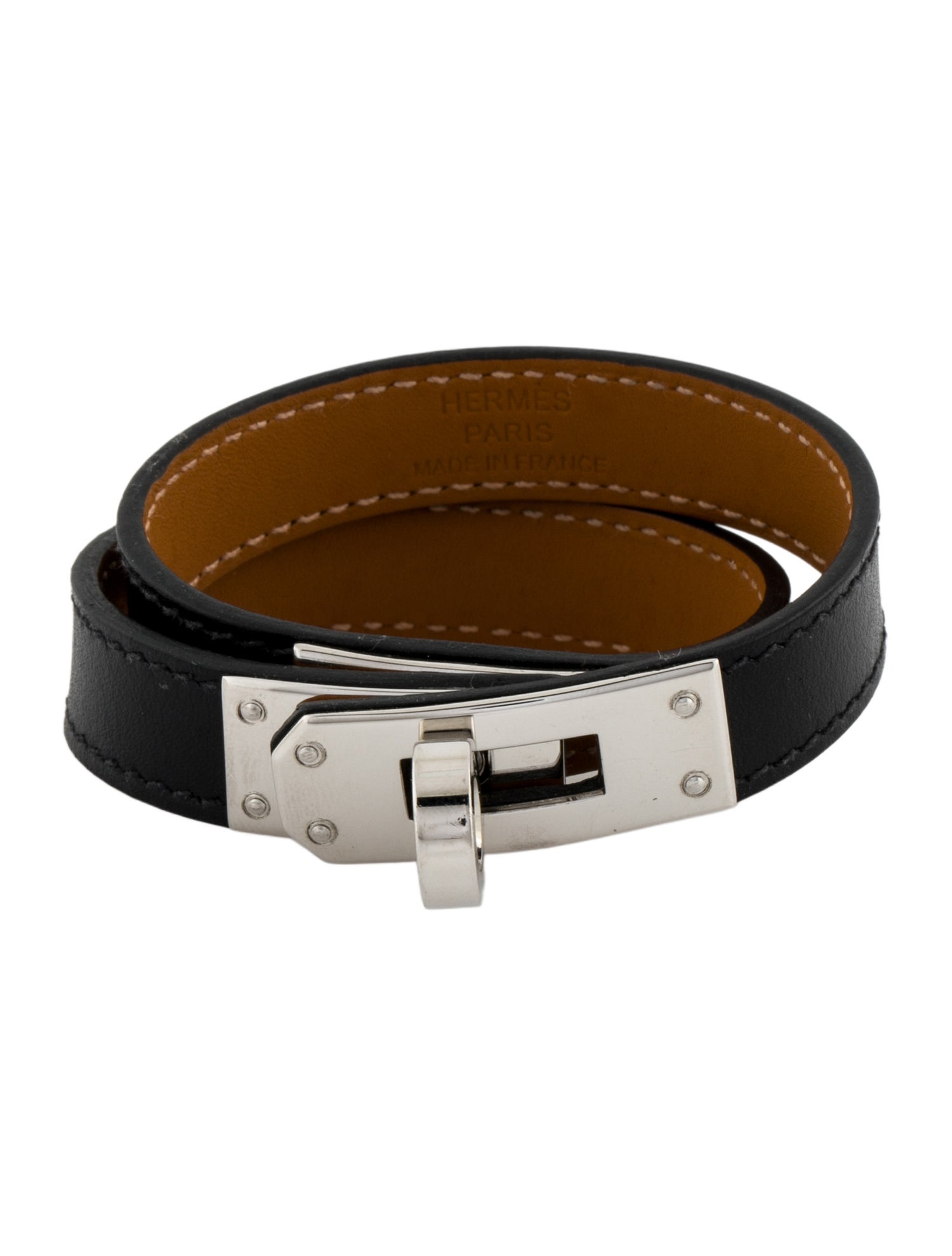 Hermès Leather Kelly Double Tour Wrap Bracelet