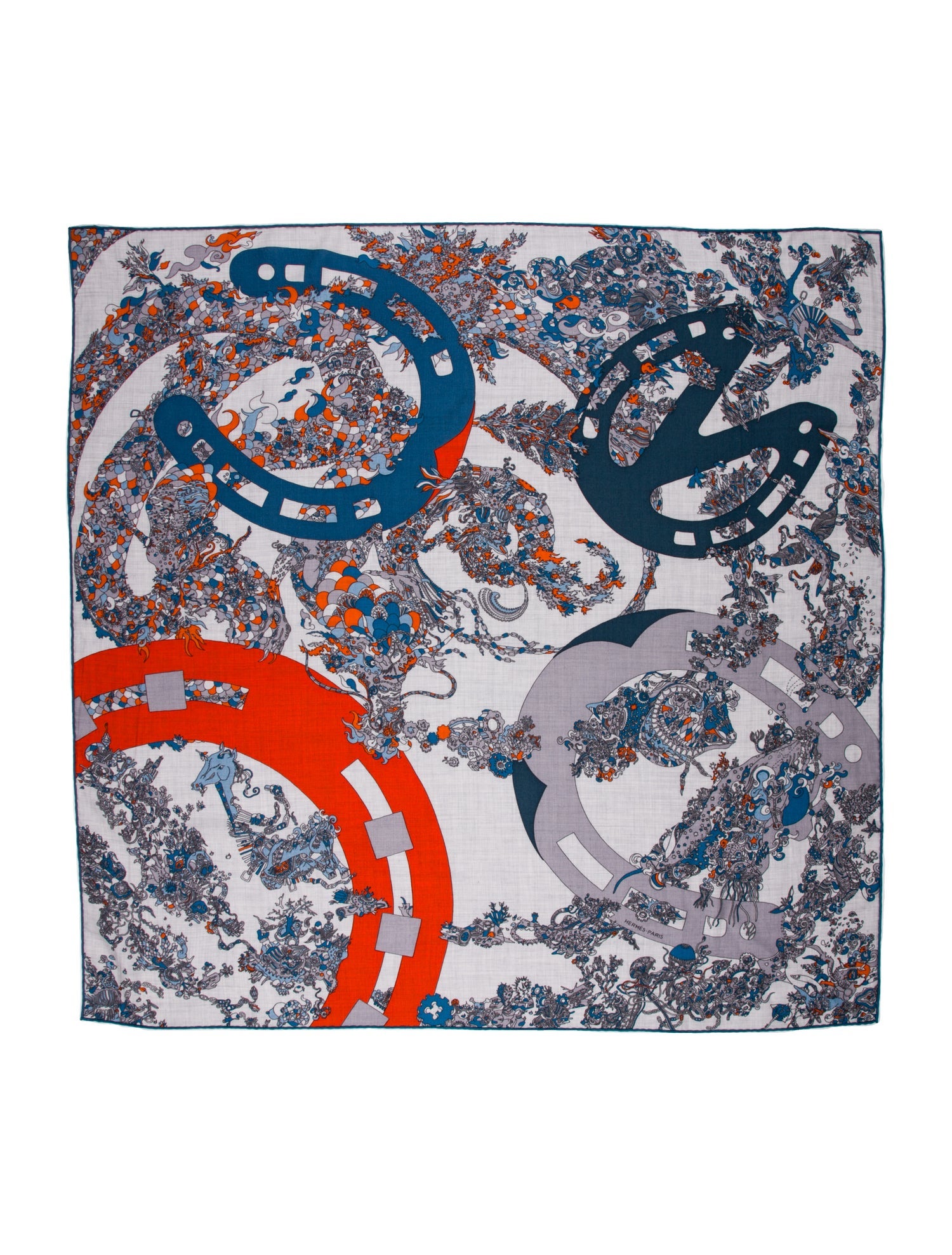Hermès Quatre Chevaux Silk Scarf