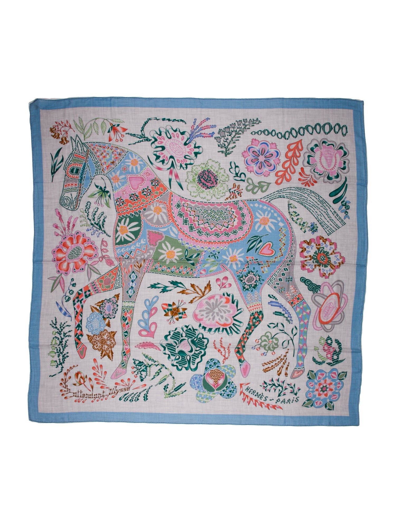 Hermès En Attendant Ulysse Cashmere Shawl w/ Tags