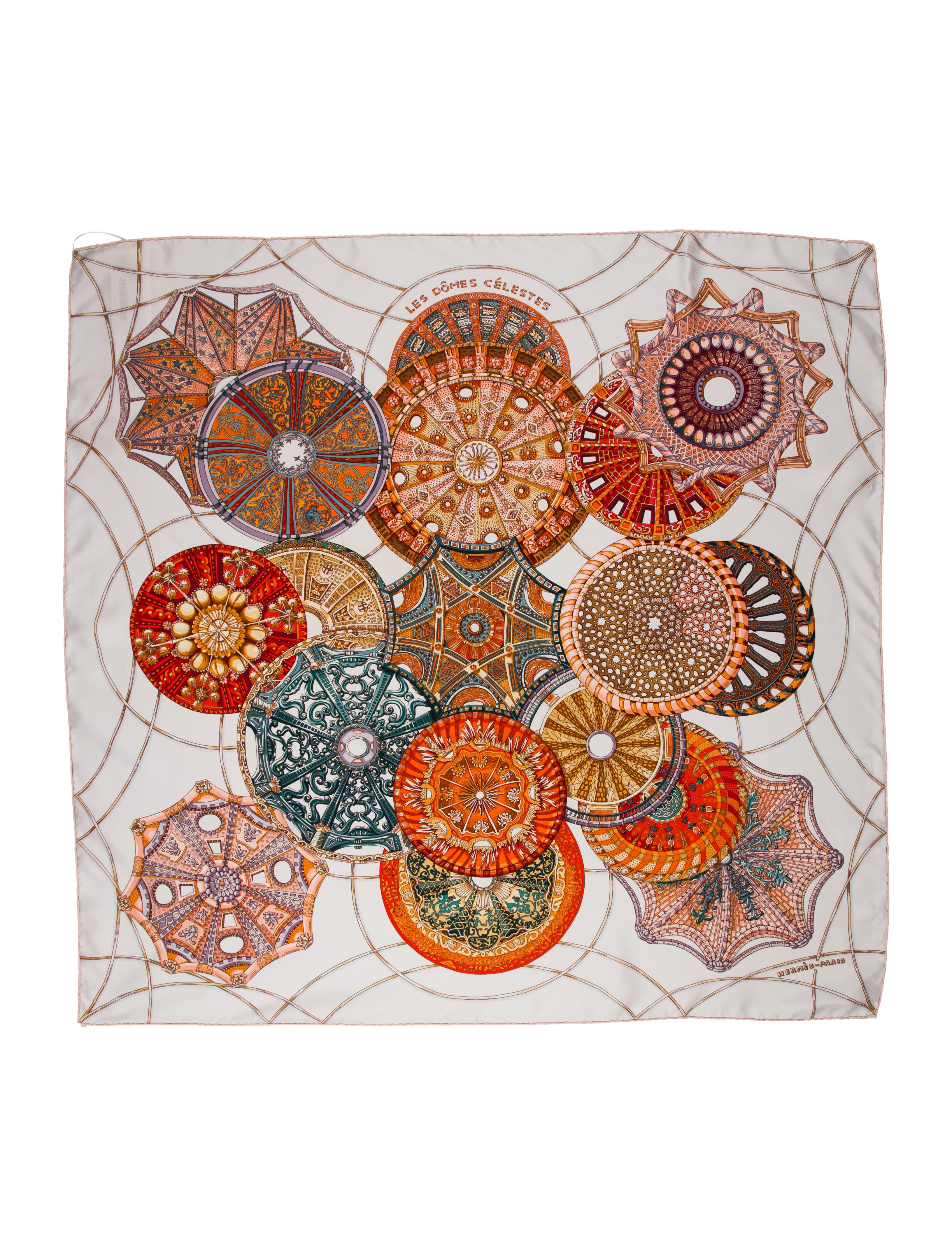 Hermès Les Dômes Célestes Silk Scarf