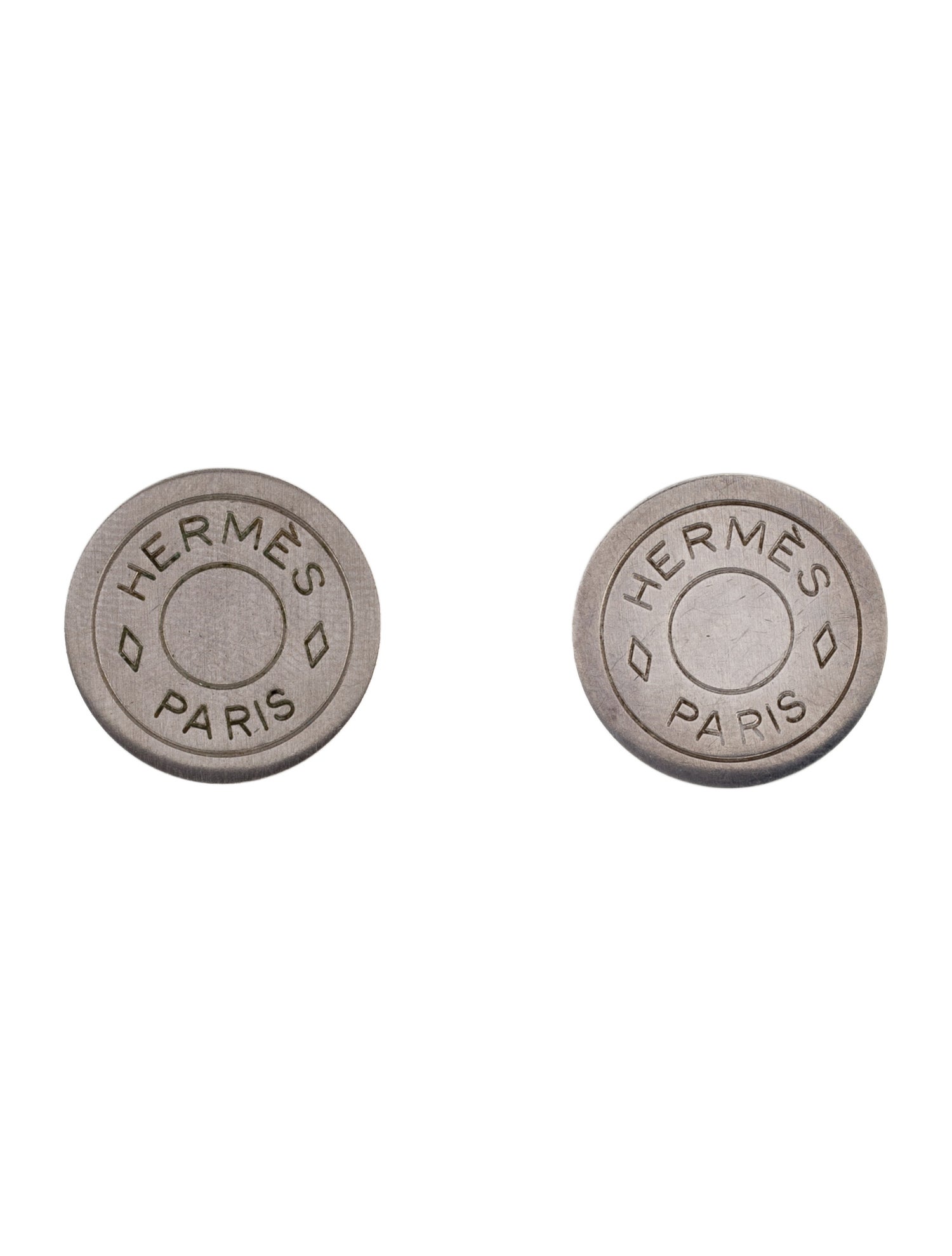 Hermès Vintage Clou de Selle Bijouterie Fantaisie Clip-On Earrings