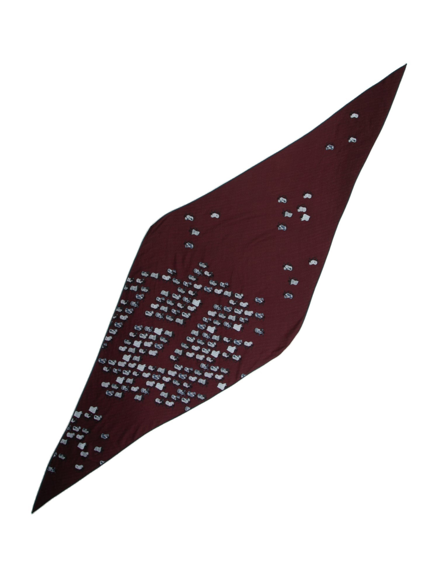 Hermès The Parade Losange Cashmere Triangle Scarf