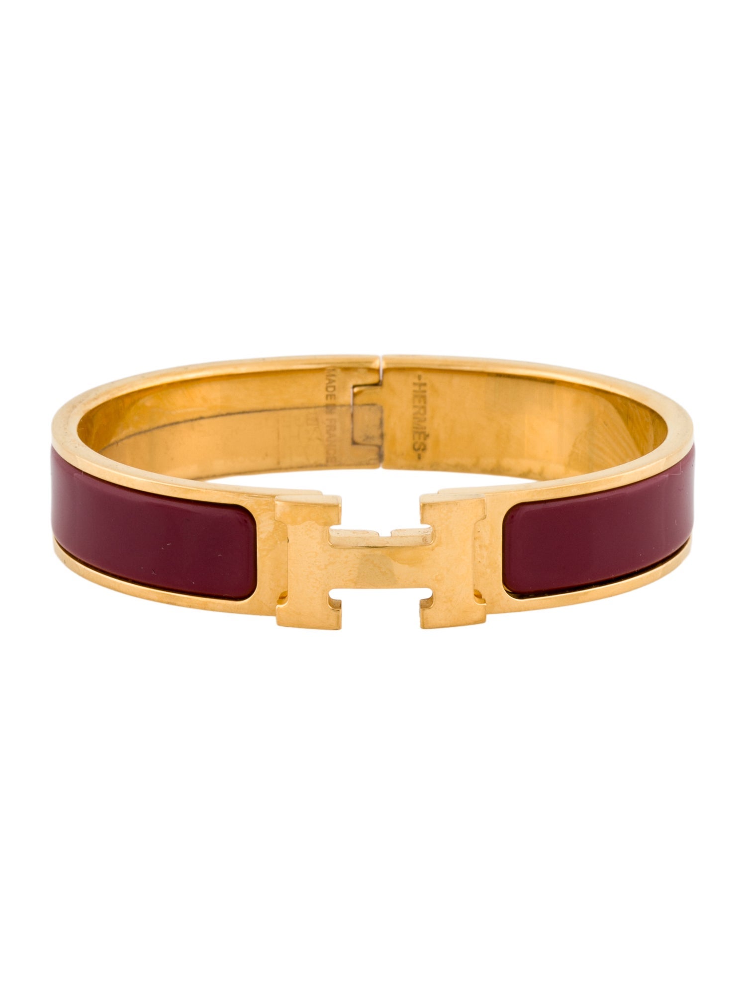 Hermès Enamel Clic H Bangle Bracelet