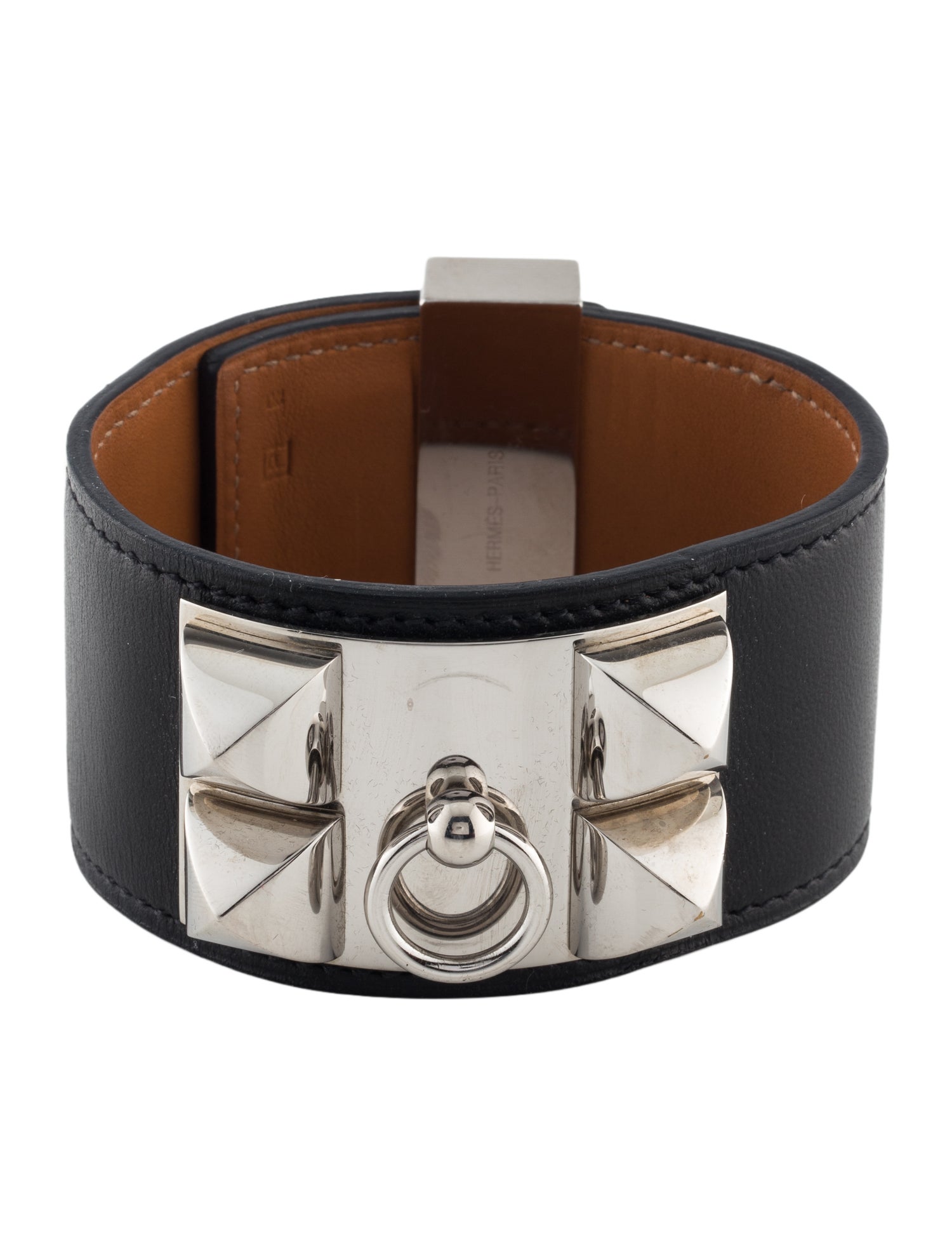 Hermès Leather Collier de Chien Wrap bracelet