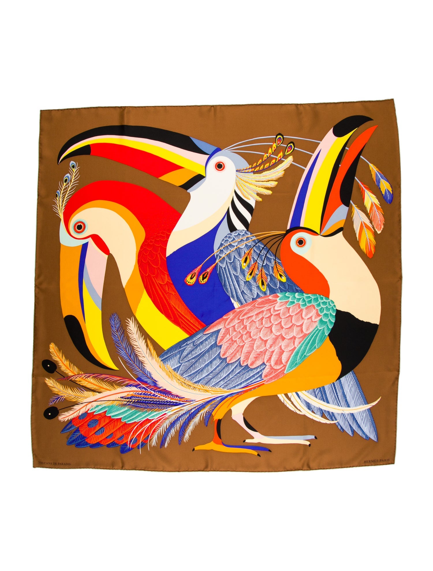 Hermès Toucans De Paradis Silk Scarf