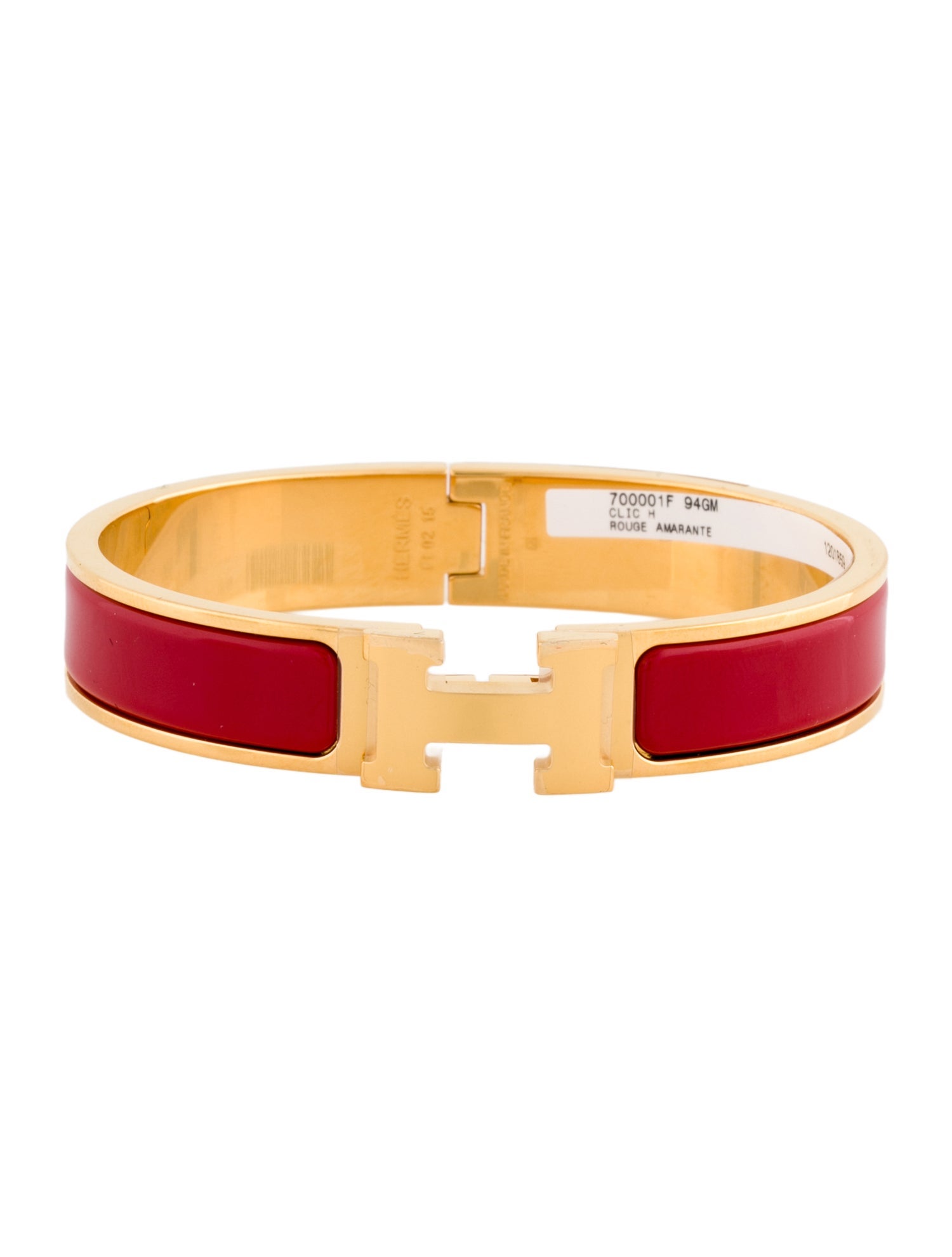 Hermès Enamel Clic H Bangle Bracelet