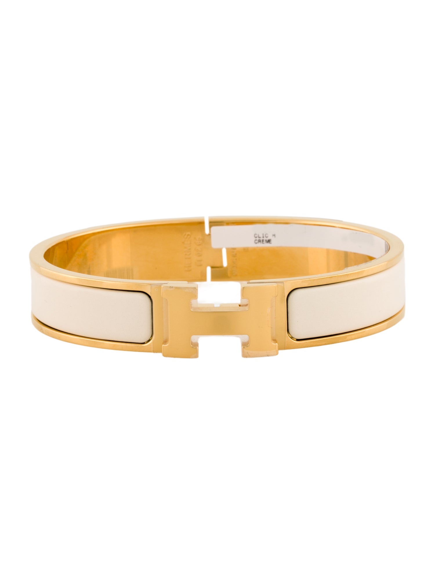 Hermès Enamel Clic H Bangle Bracelet w/ Tags