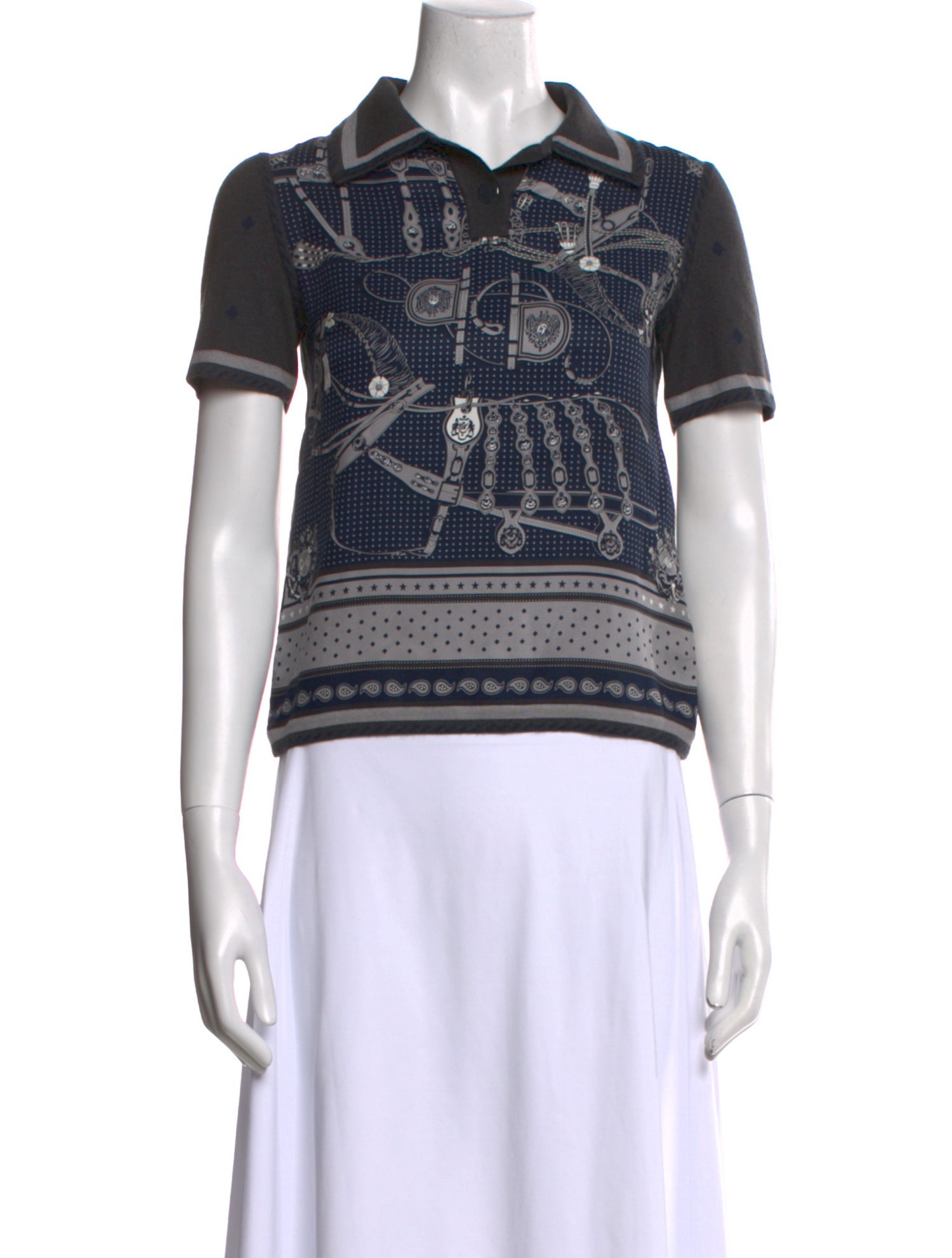 Hermès Silk Printed Polo