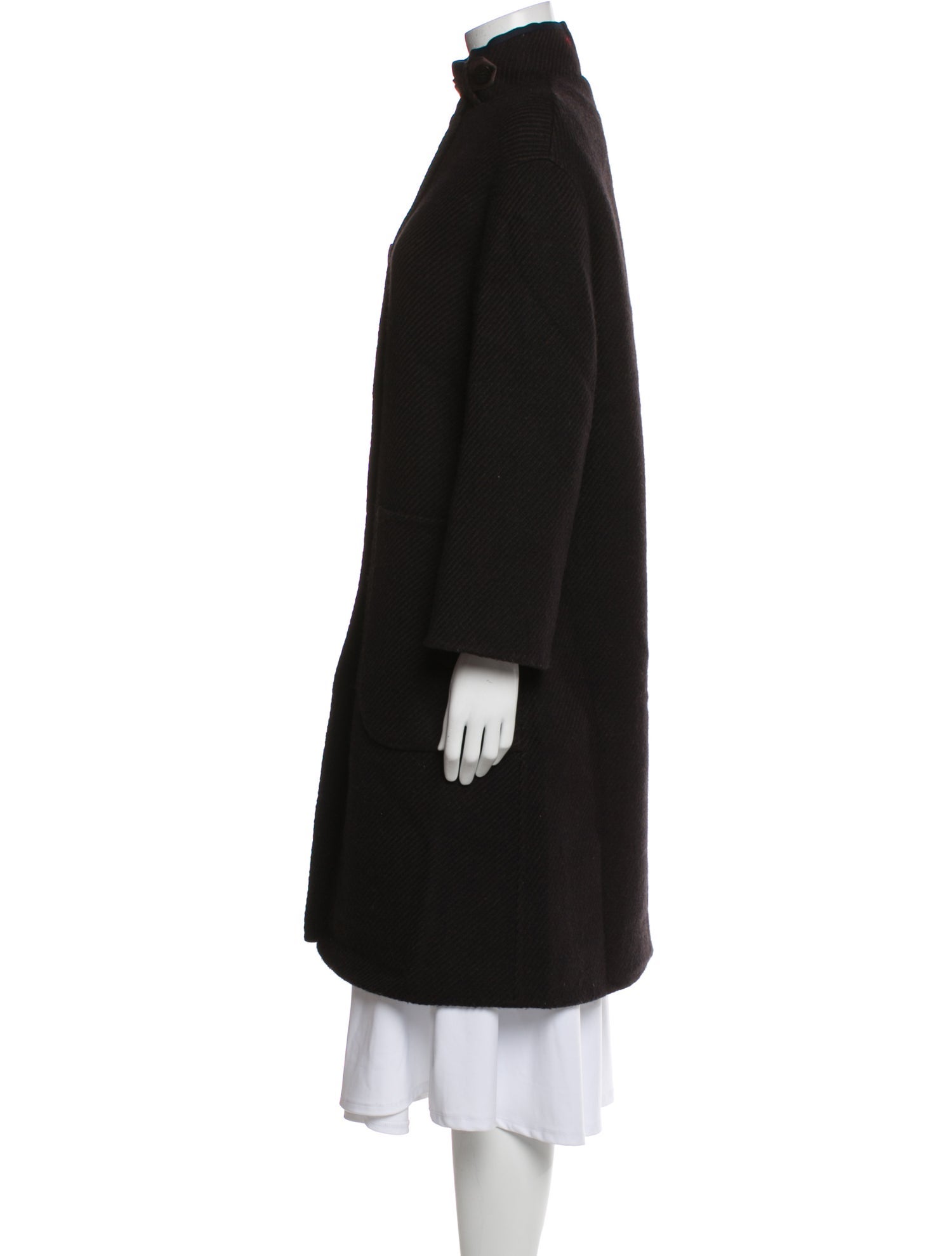 Hermès Wool Faux Fur Coat