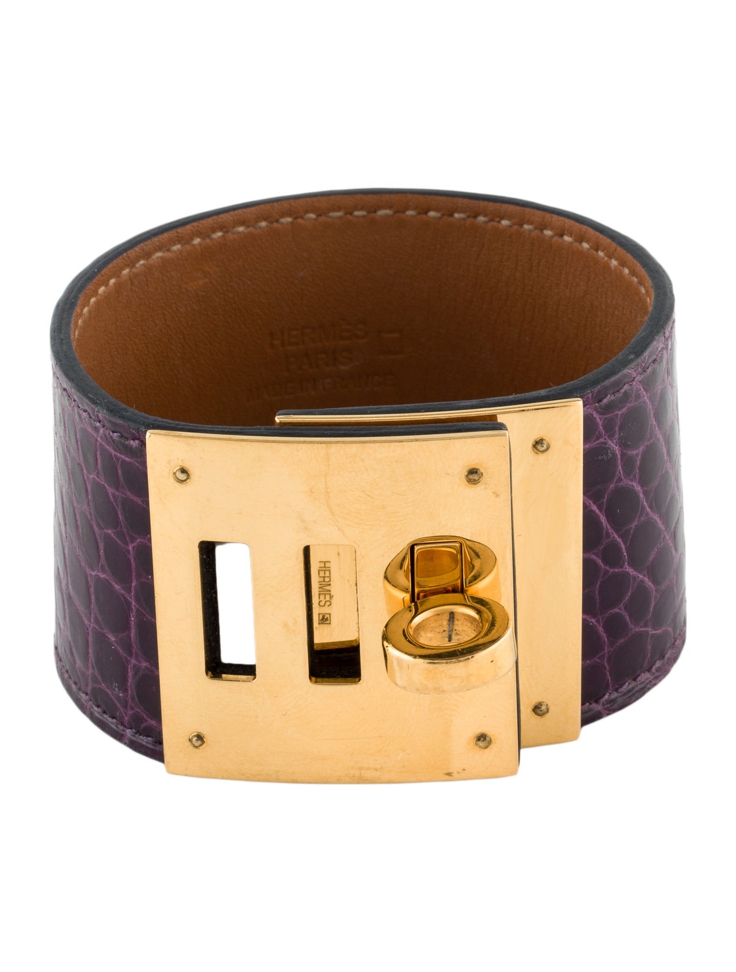 Hermès Alligator Leather Kelly Dog Wrap Bracelet