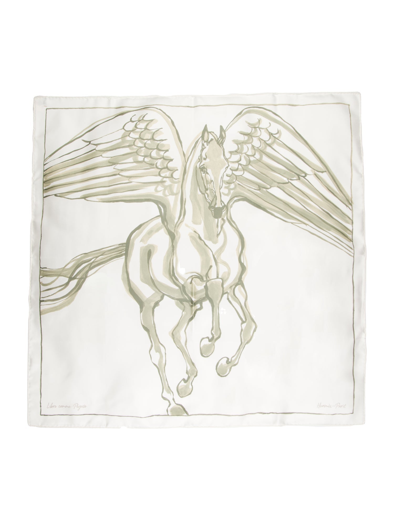 Hermès Libre Comme Pegase Silk Scarf