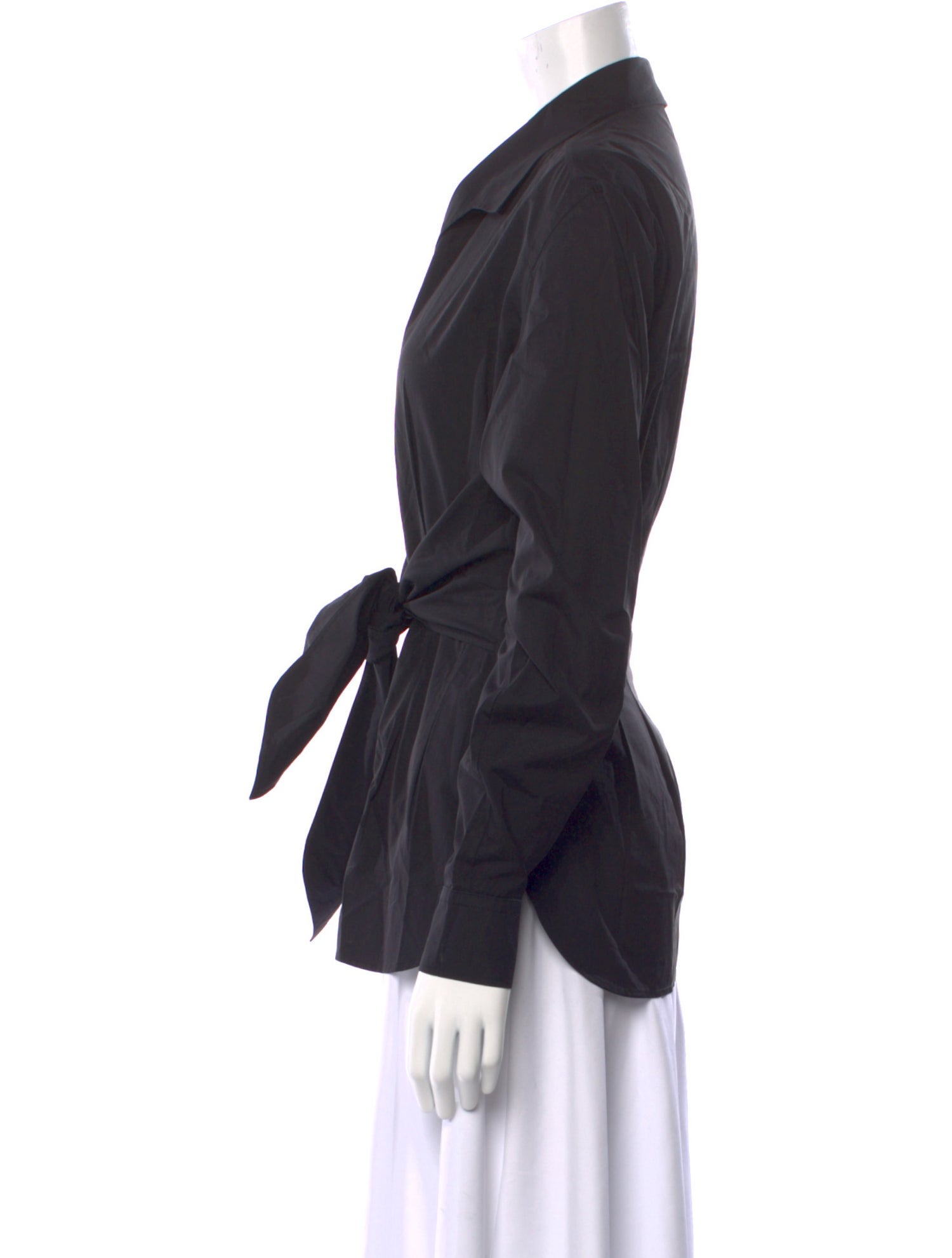 Hermès Chambray Long Sleeve Button-Up Top