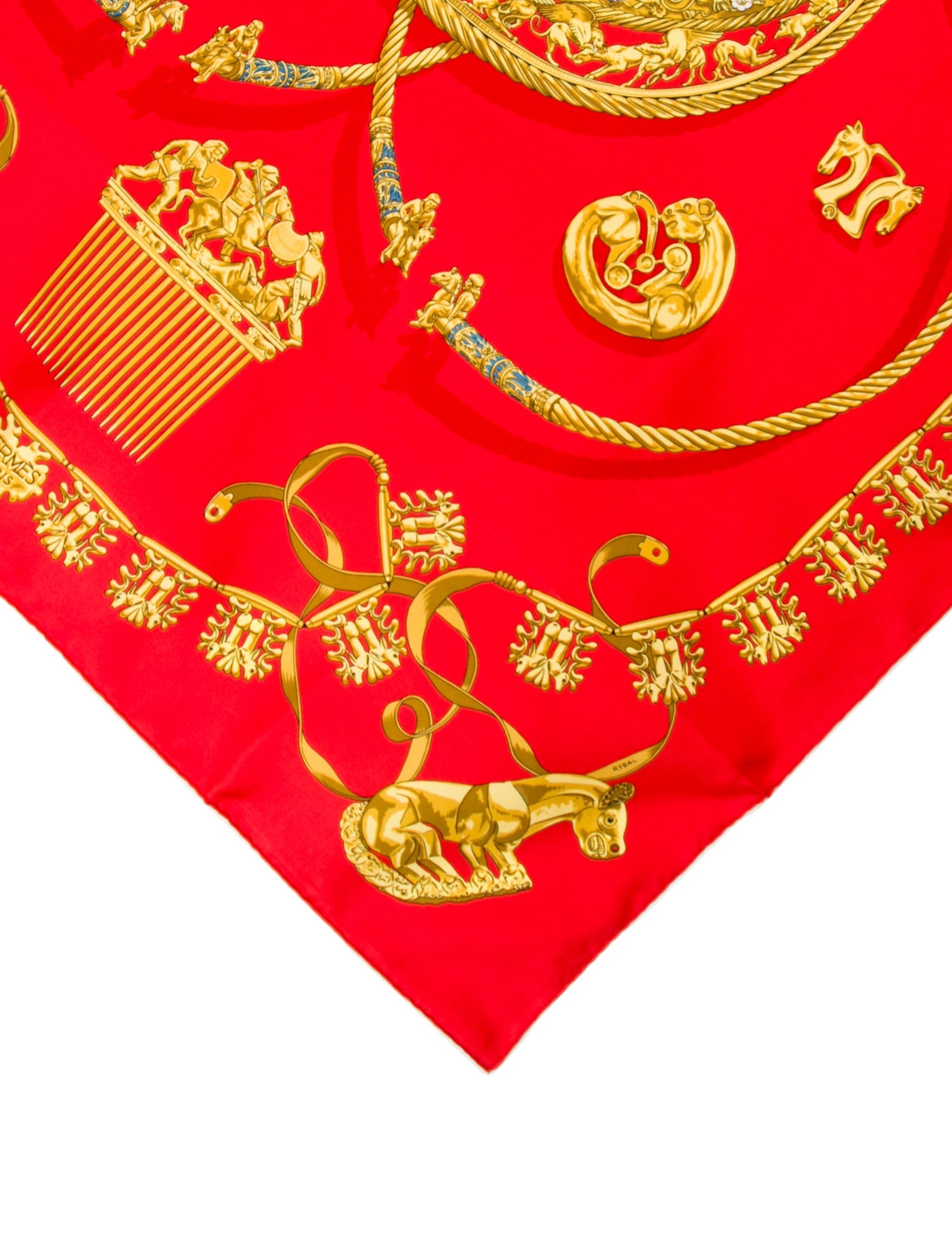 Hermès Les Cavaliers d'Or Silk Scarf