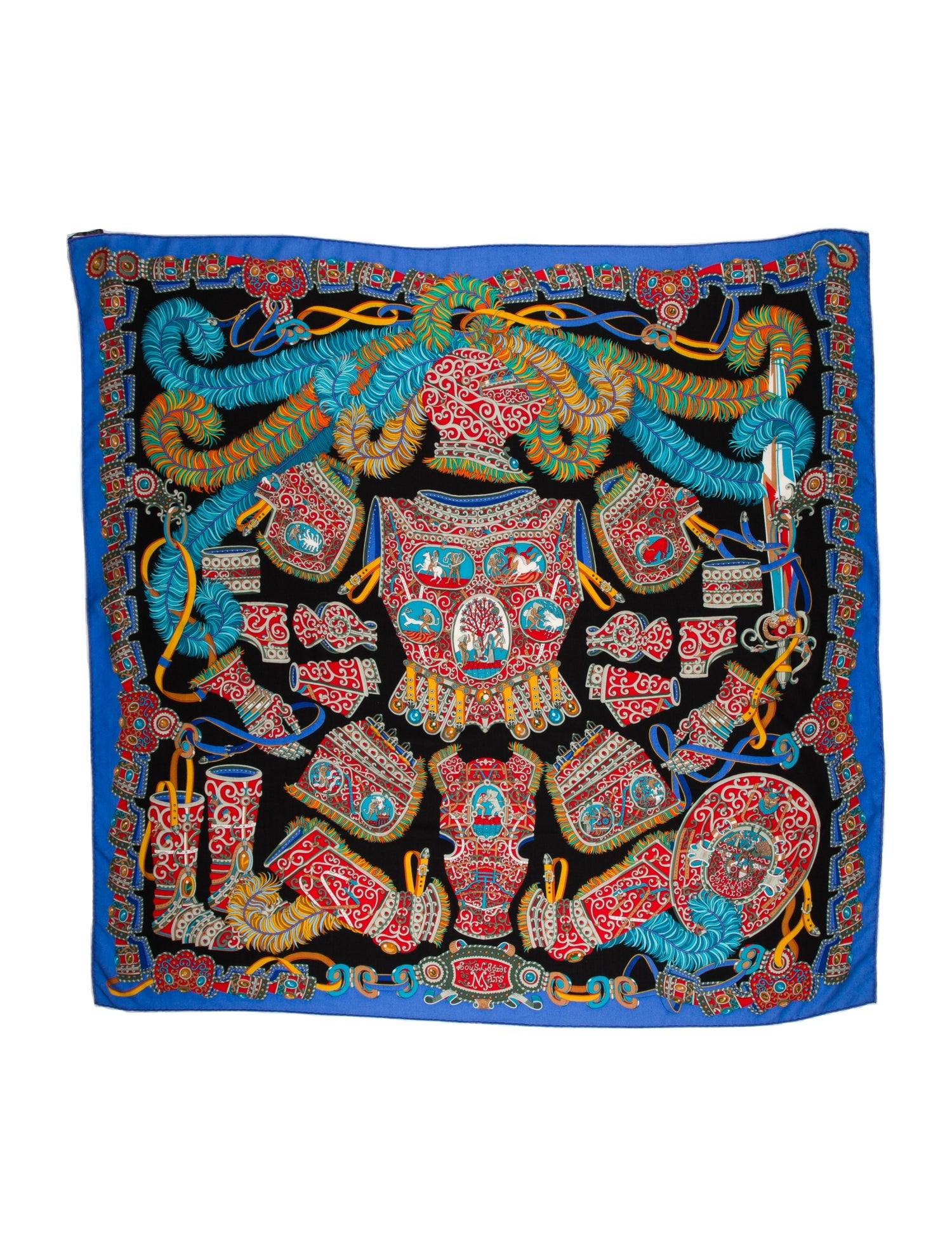 Hermès Sous L'Egide de Mars Cashmere Shawl