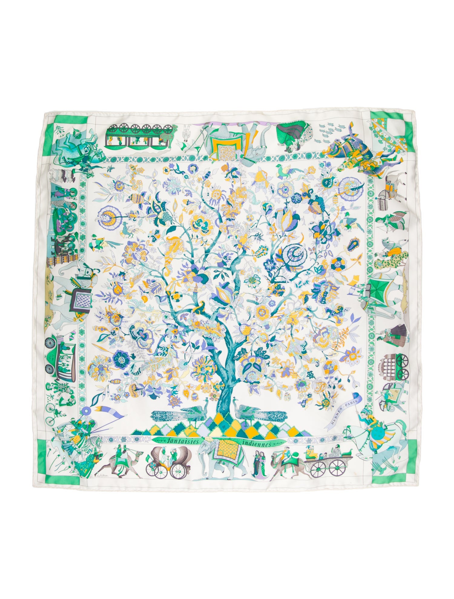 Hermès Fantaisies Indiennes Silk Scarf