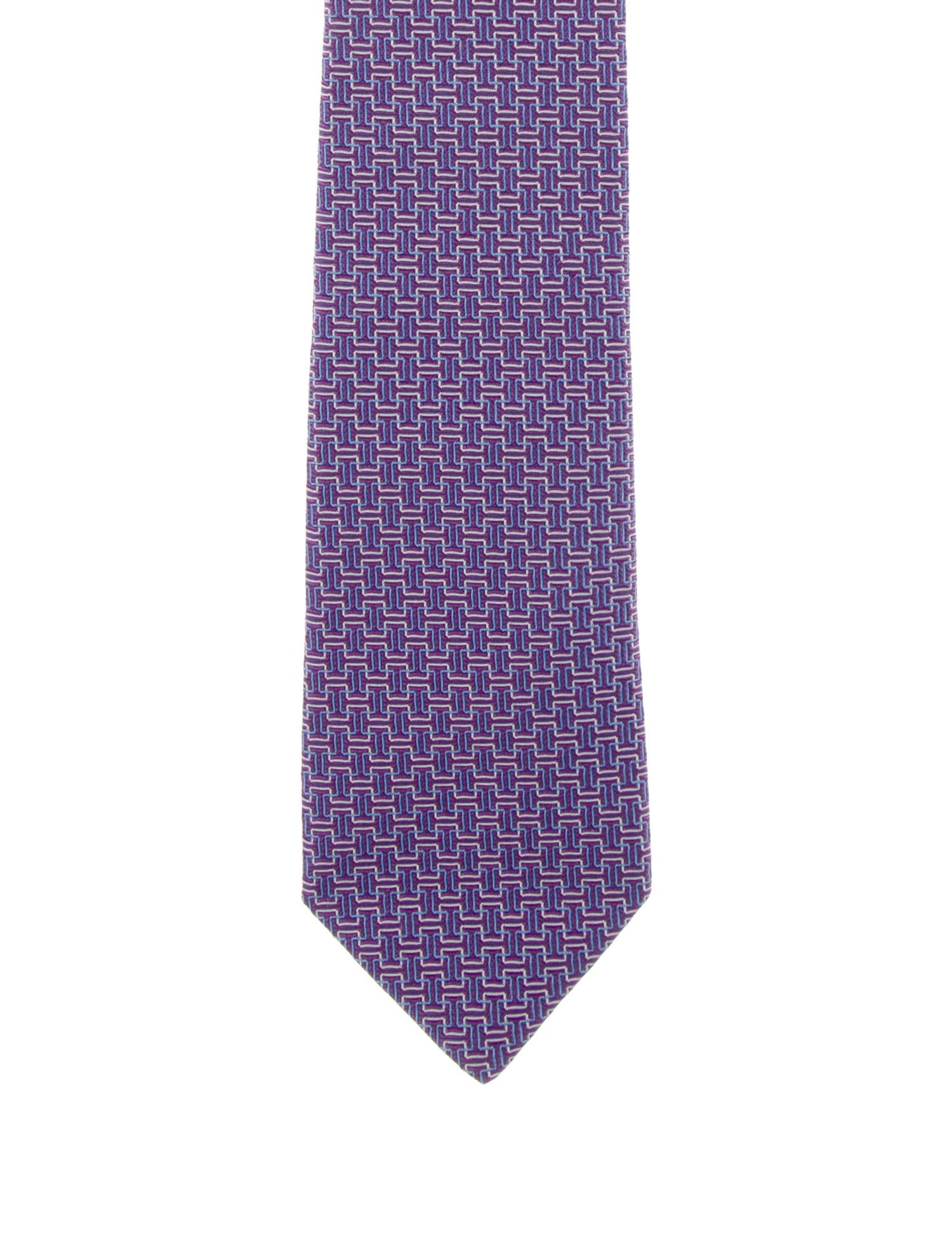 Hermès Geometric H Patern Tie