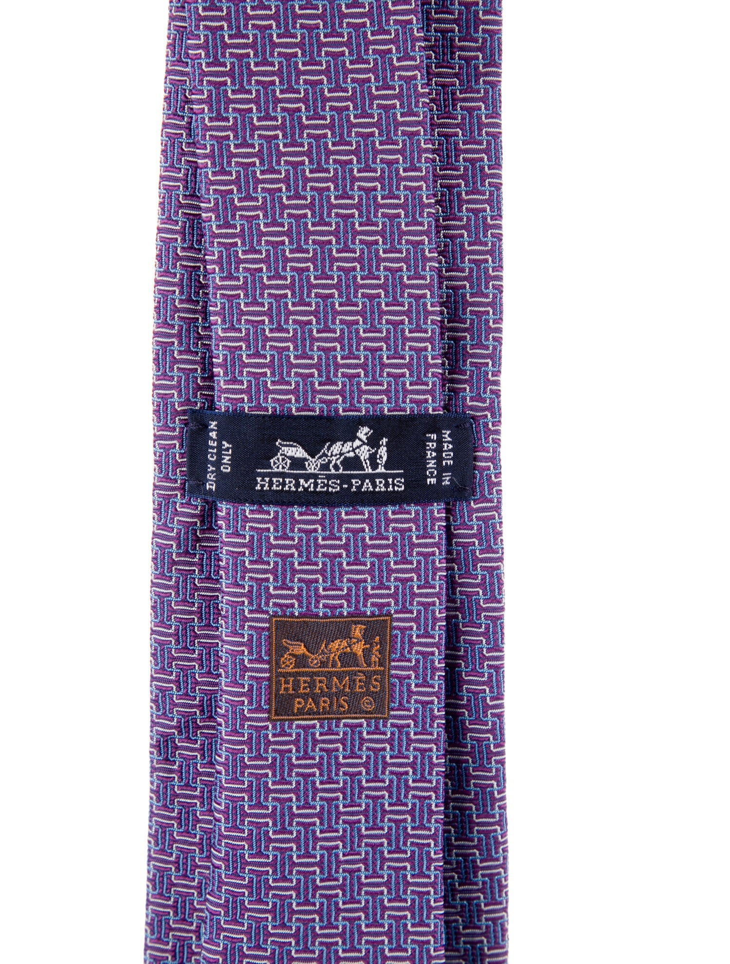 Hermès Geometric H Patern Tie