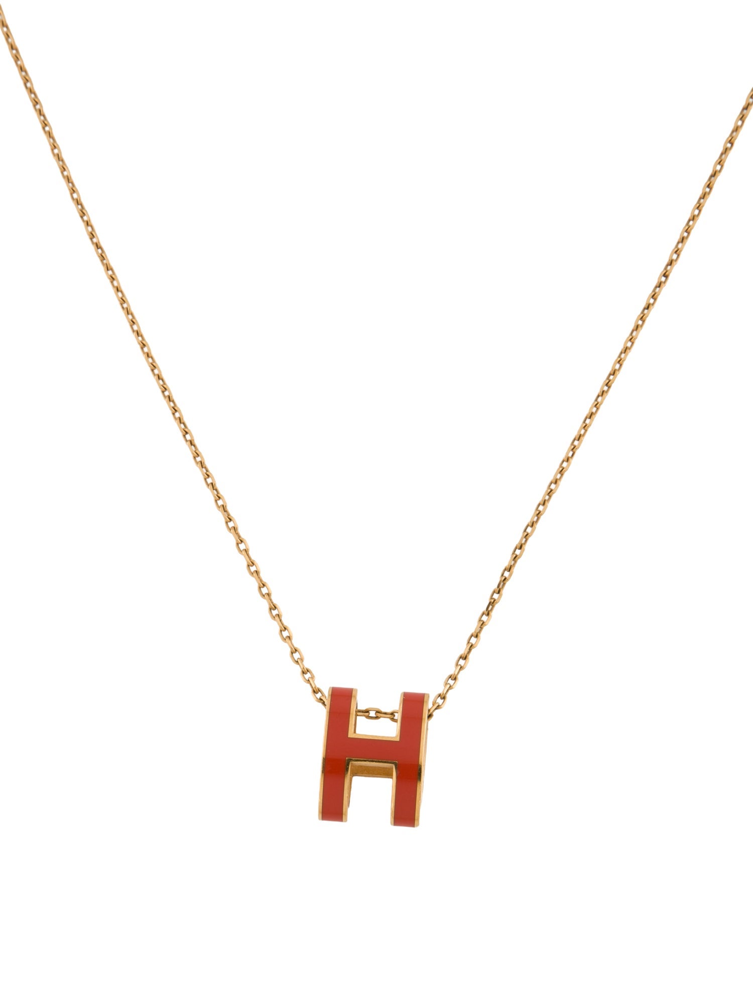 Hermès Enamel Mini Pop H Rocabar Pendant Necklace