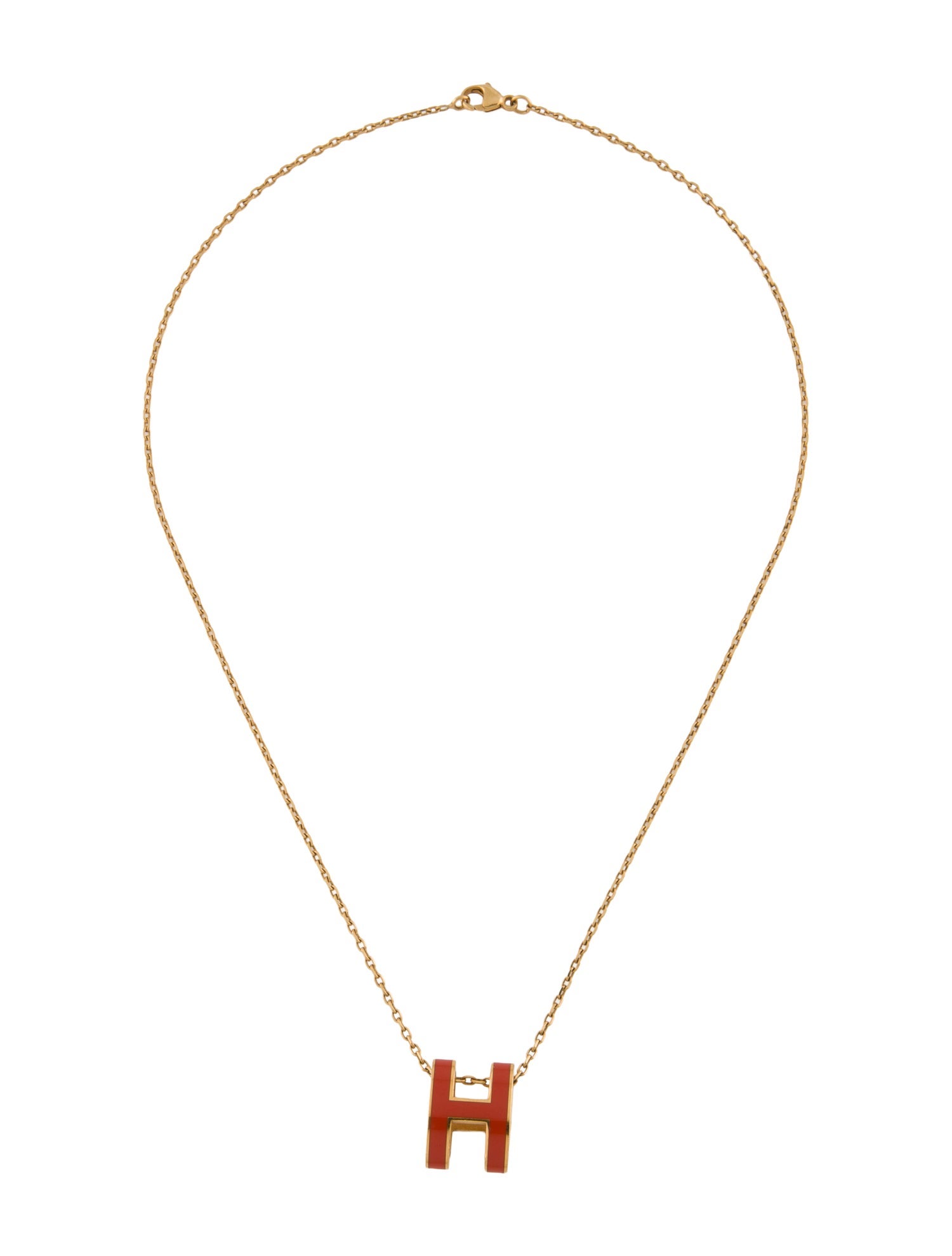 Hermès Enamel Mini Pop H Rocabar Pendant Necklace