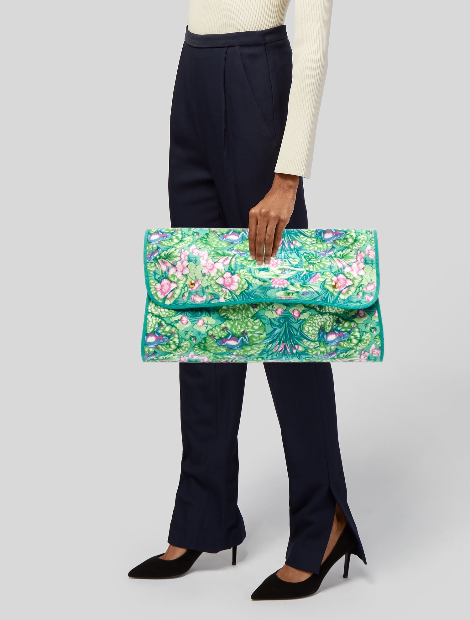 Hermès Toile Frog Pouch